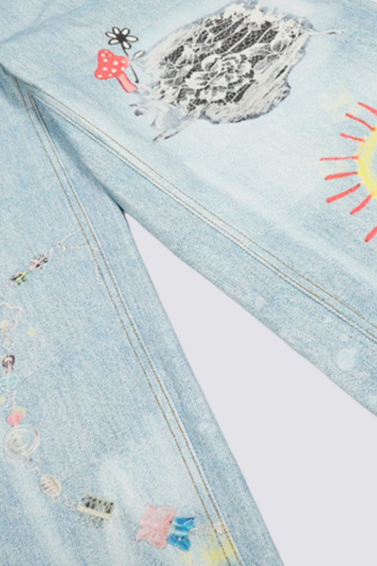 Flat Pulse Graffiti Straight Jeans