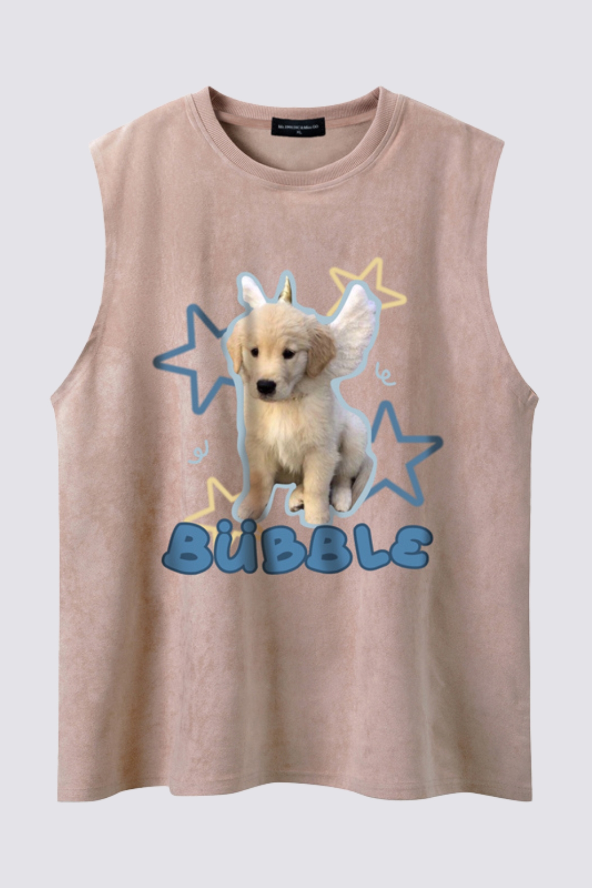 Flat Bloom Puppy Print Top Pink