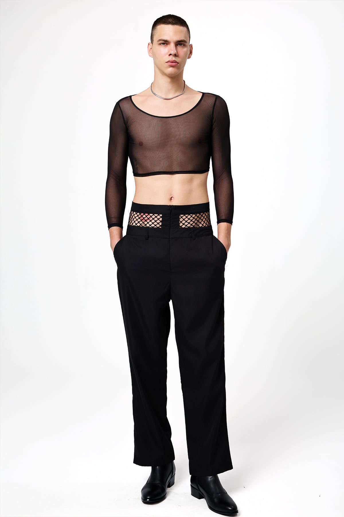 Flex Fitty Straight Low Rise Grid Pants