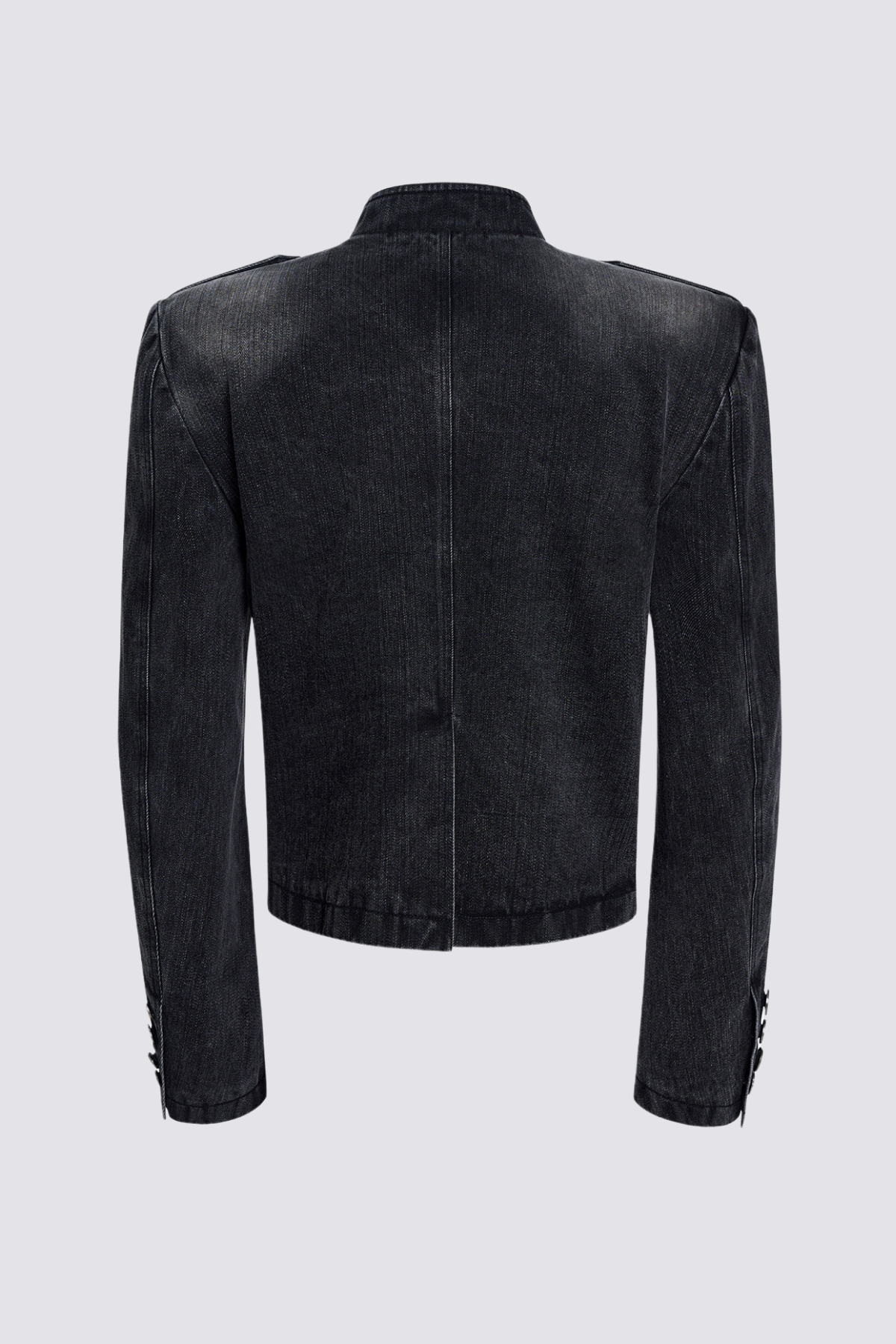 Flex Stain Ripped Denim Jacket Black