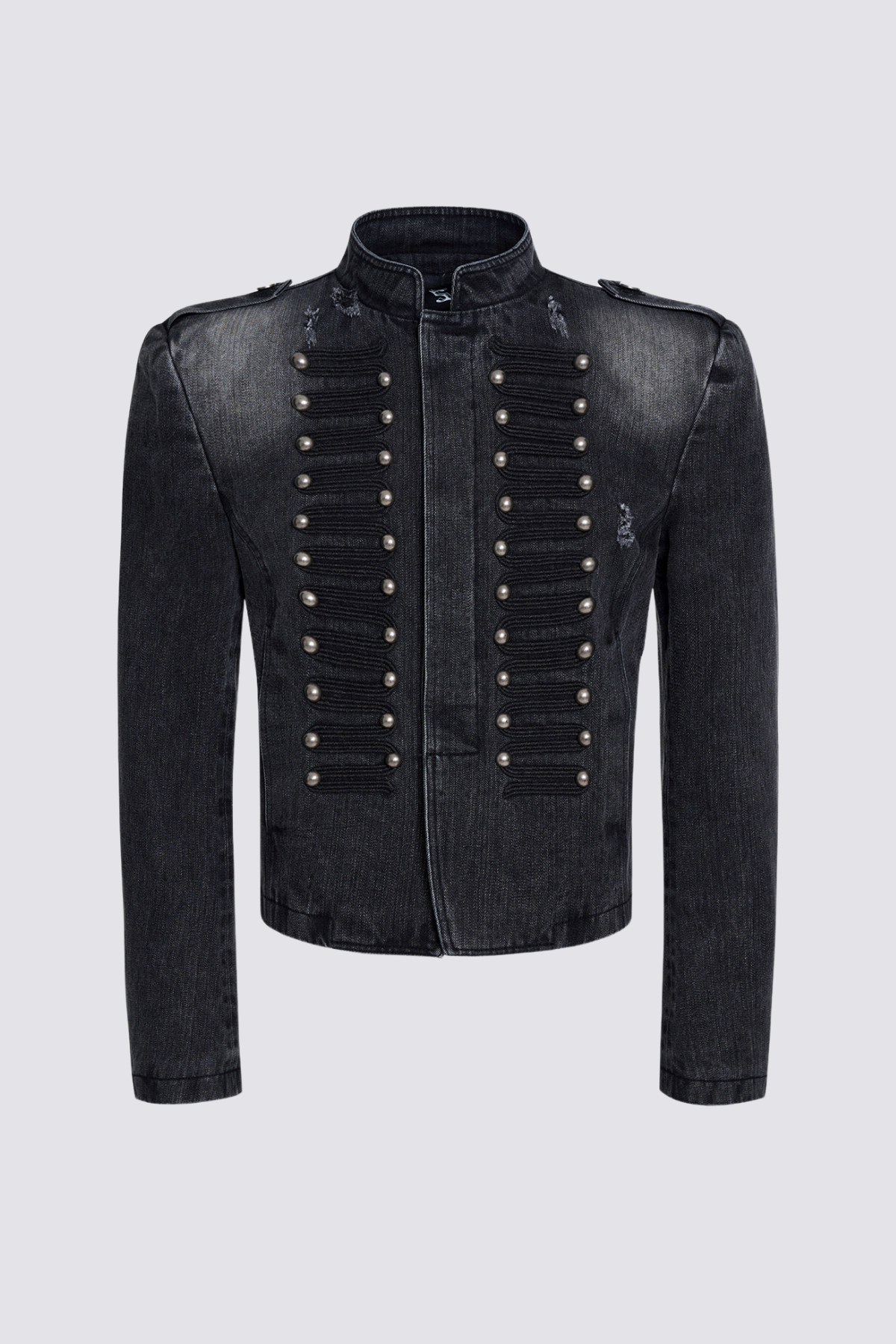 Flex Stain Ripped Denim Jacket Black