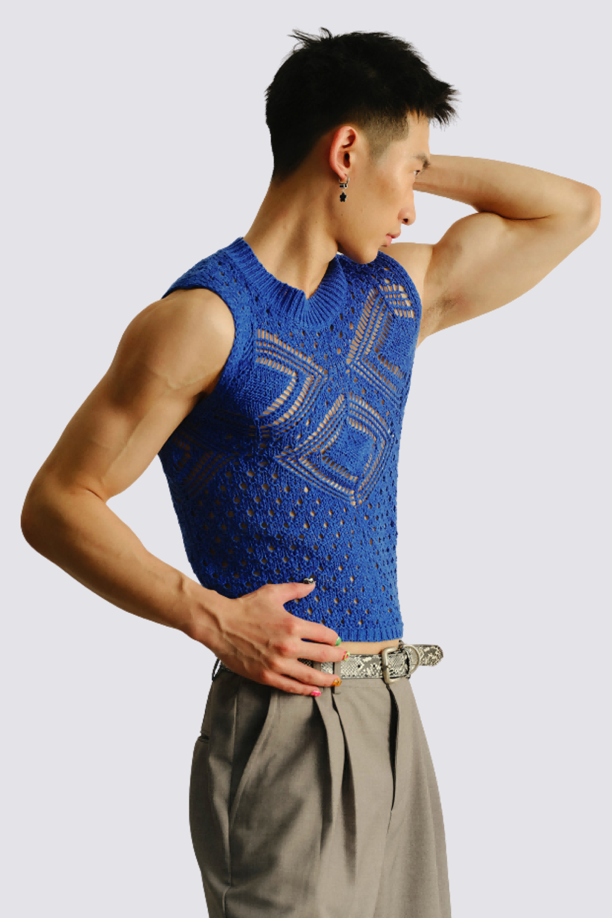 Flex Weave Knit Sleeveless Top