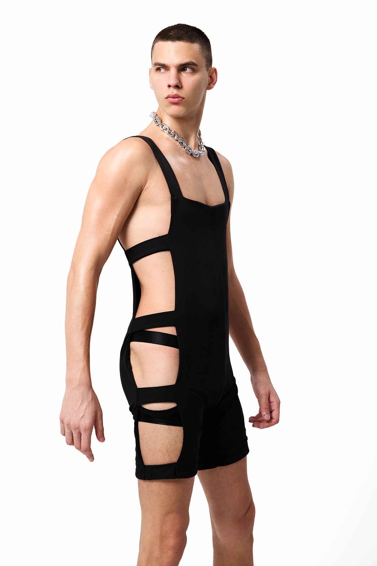 Fluid Frame Bandage Cutout Playsuit