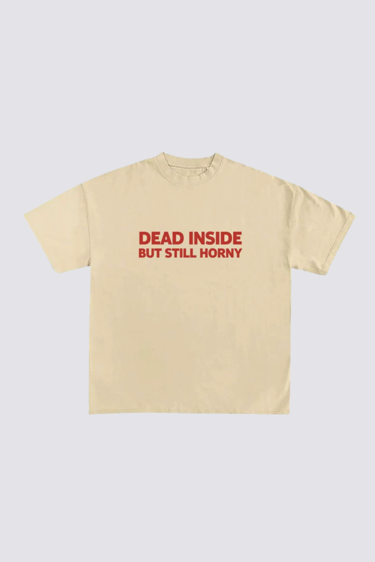 Fluid Graphic Print T-Shirt Beige