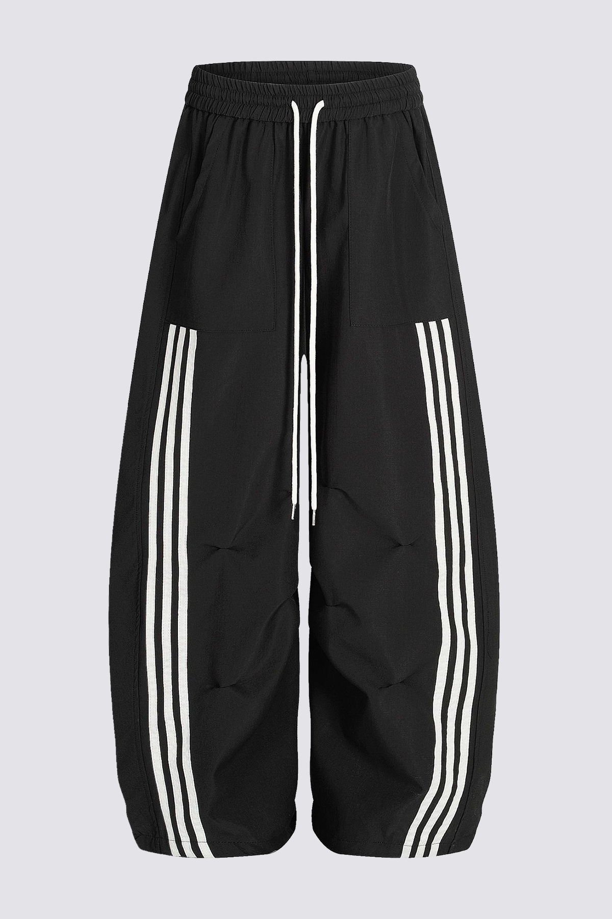 Fluid Layer Stripe Wide Leg Pants