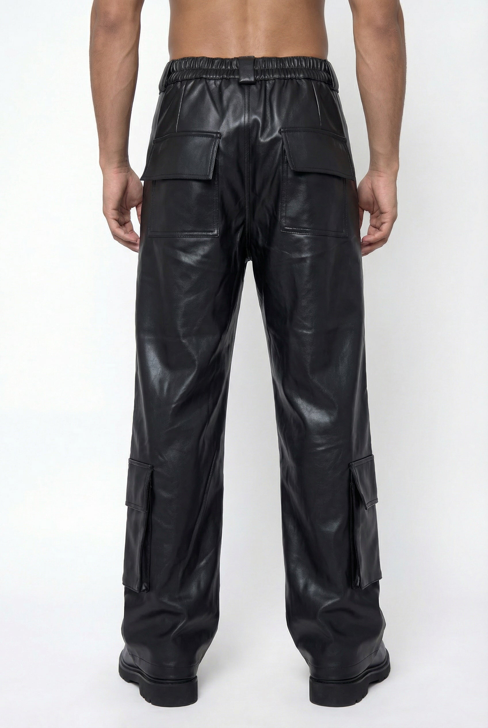 Fluid Routine Faux Leather Straight Pants