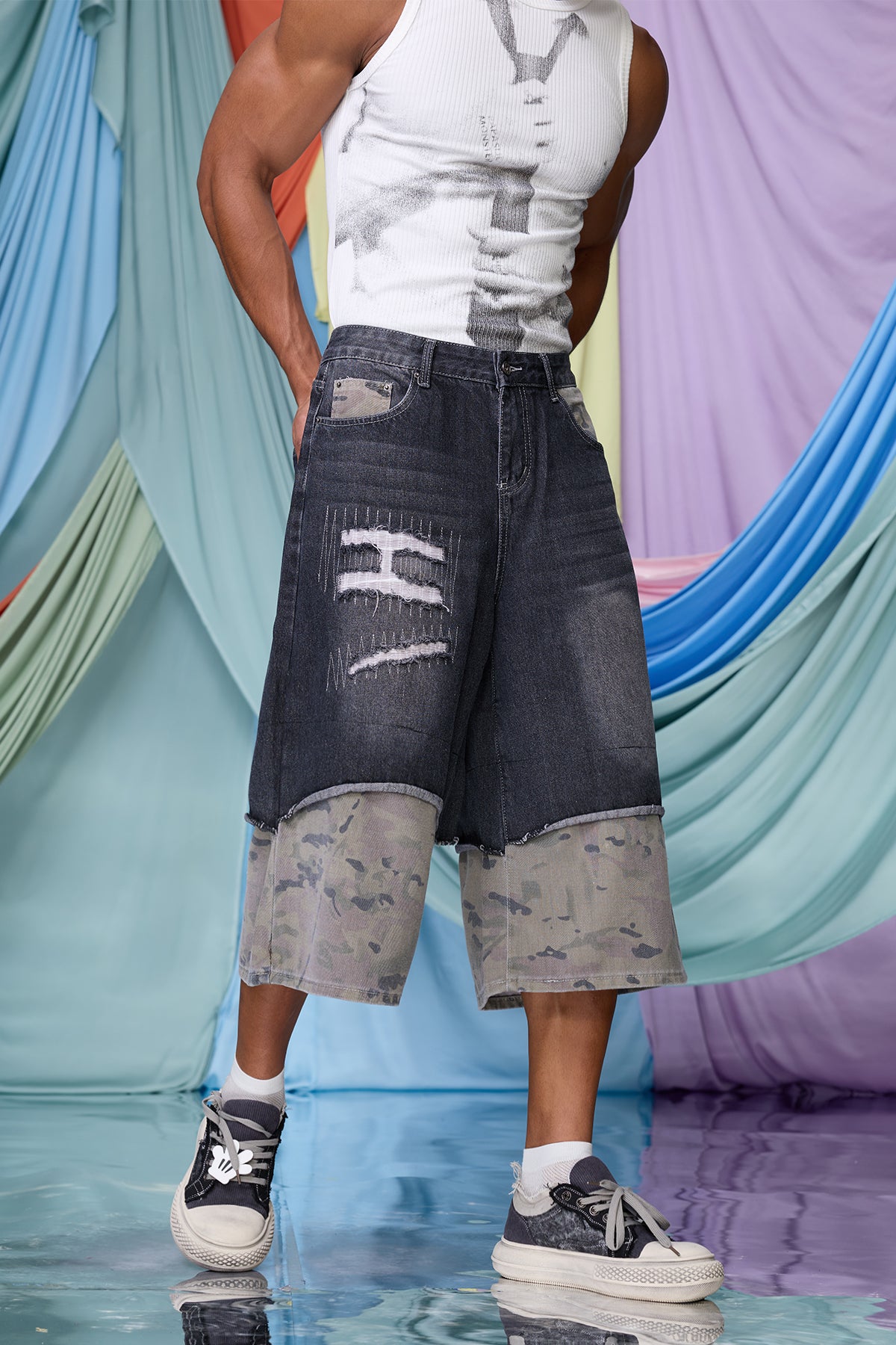 Fossil Denim Ripped Capri Jeans