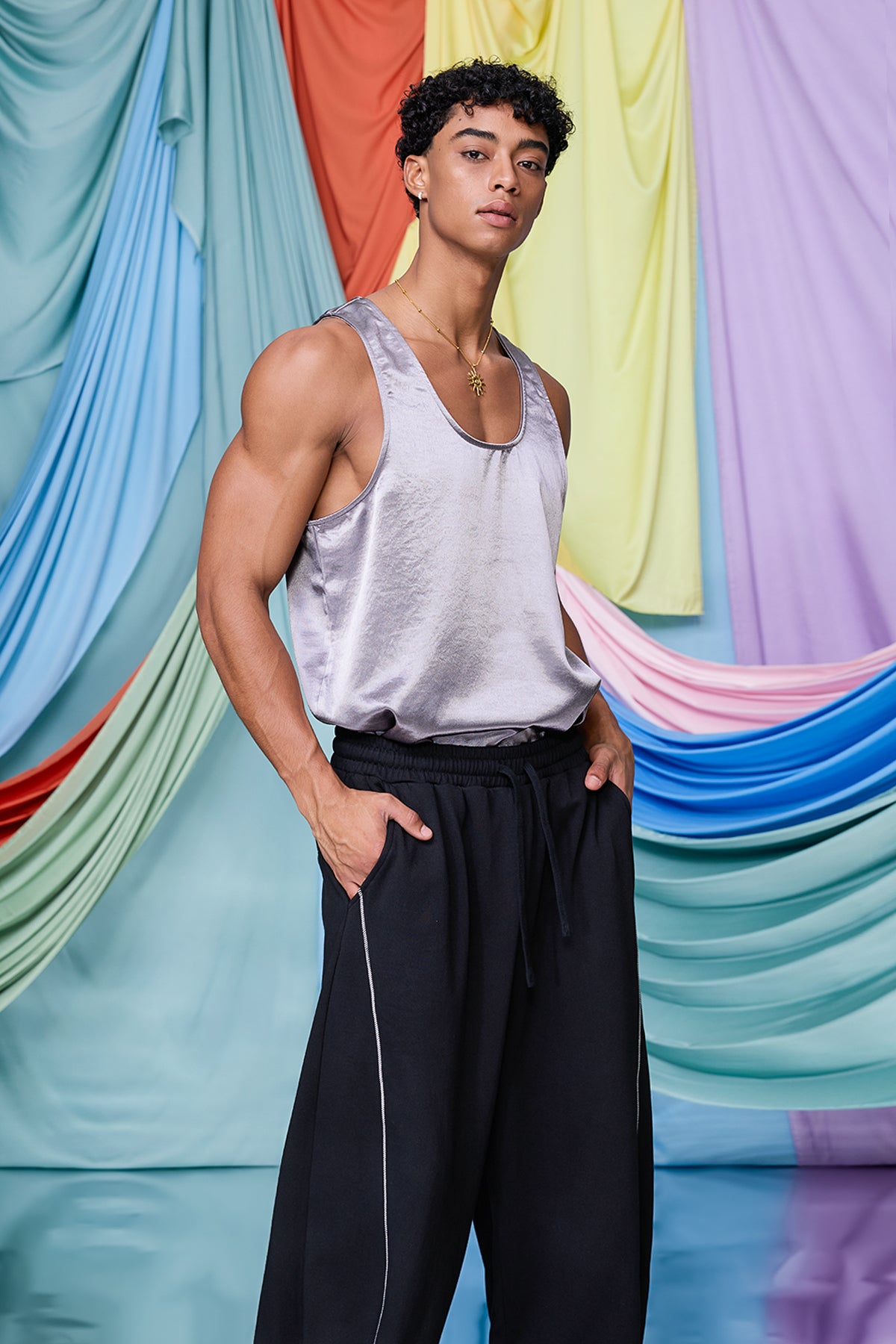 Fractured Soul Metallic Tank Top