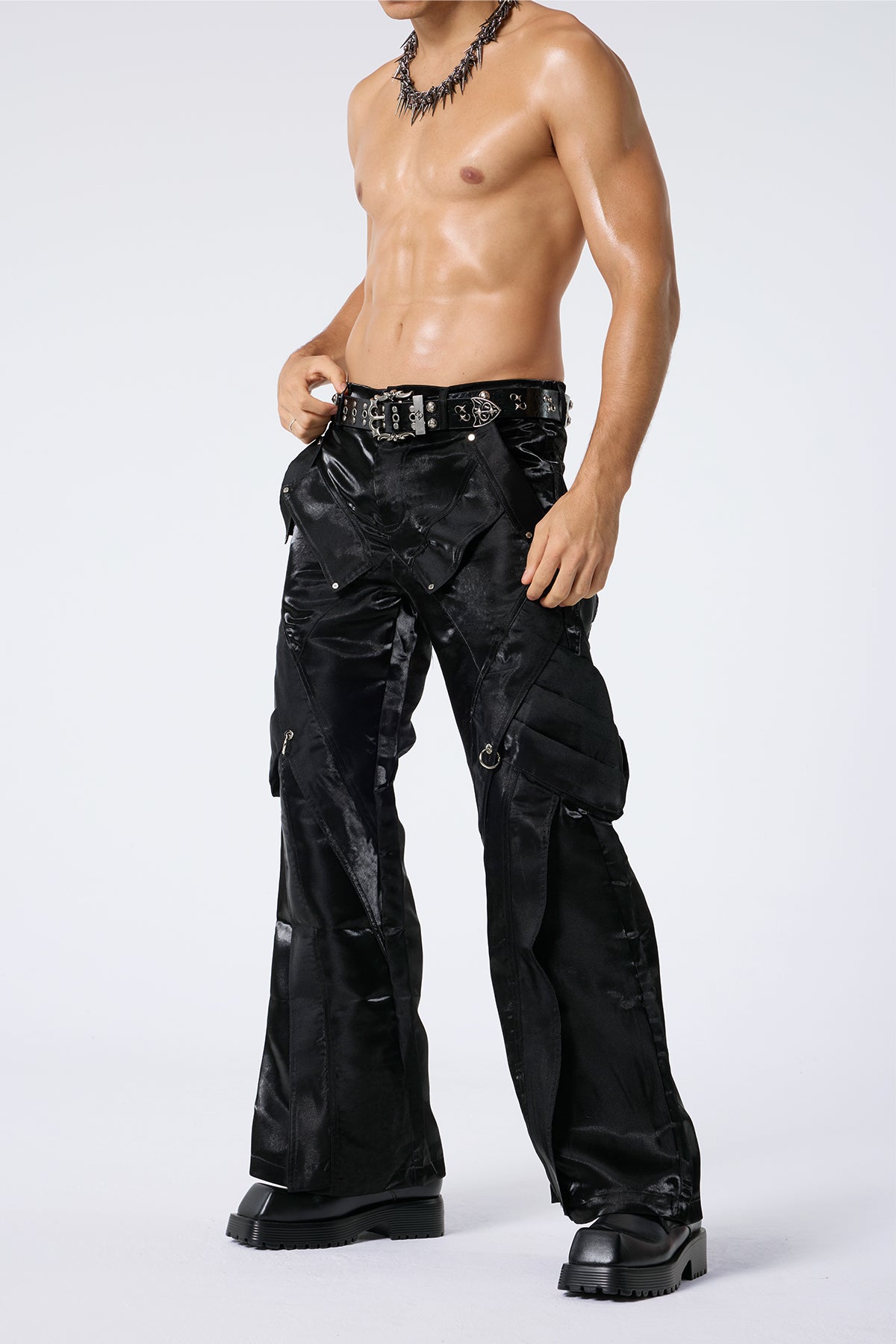 Frame Shot Leather Bootcut Pants