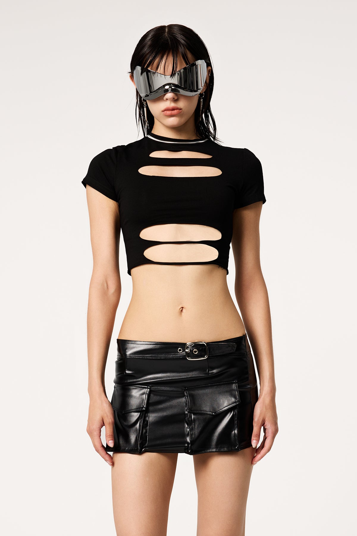 Fresh Bite Short Sleeve Cutout Top