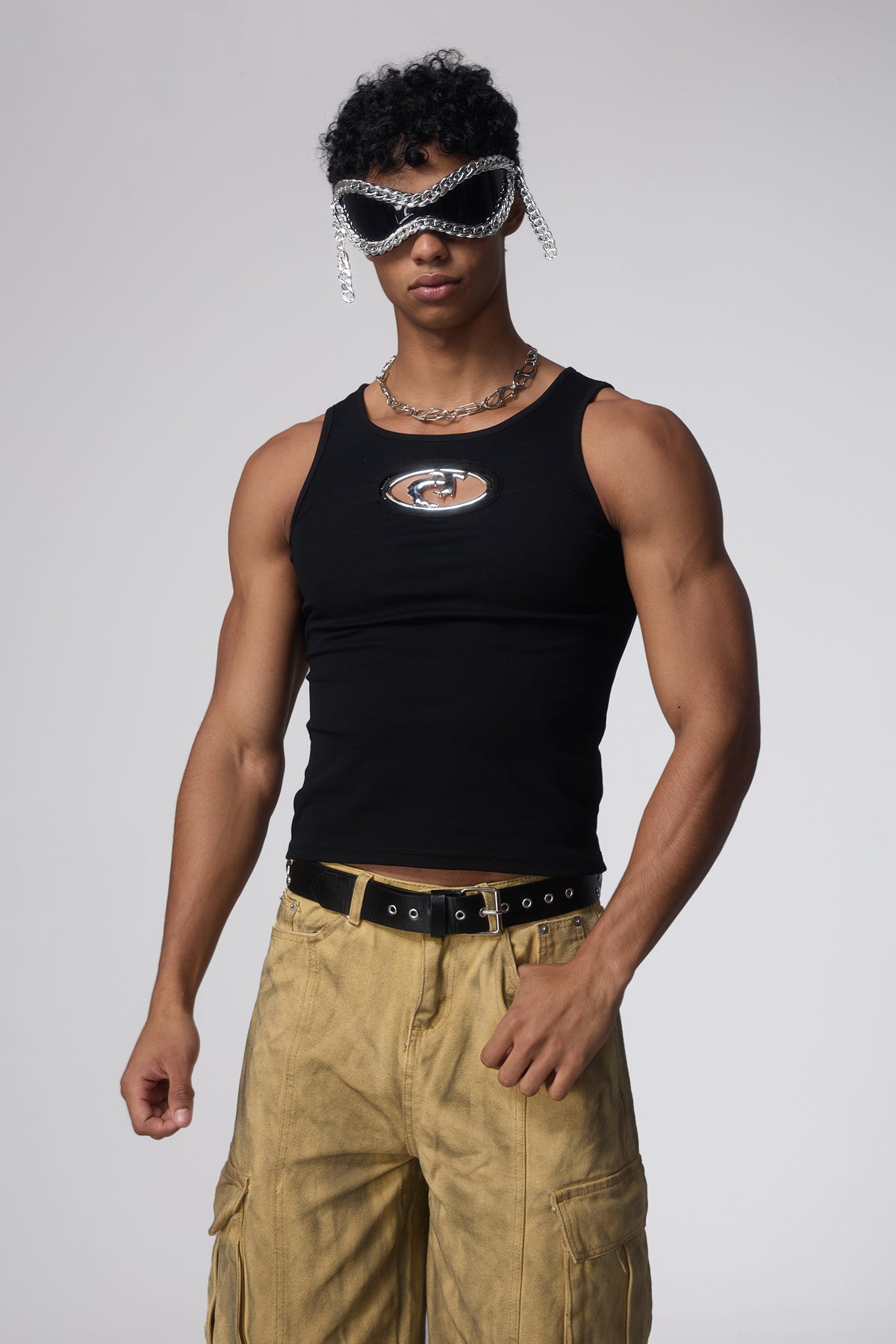 Frozen Stance Metal Cutout Sleeveless Top