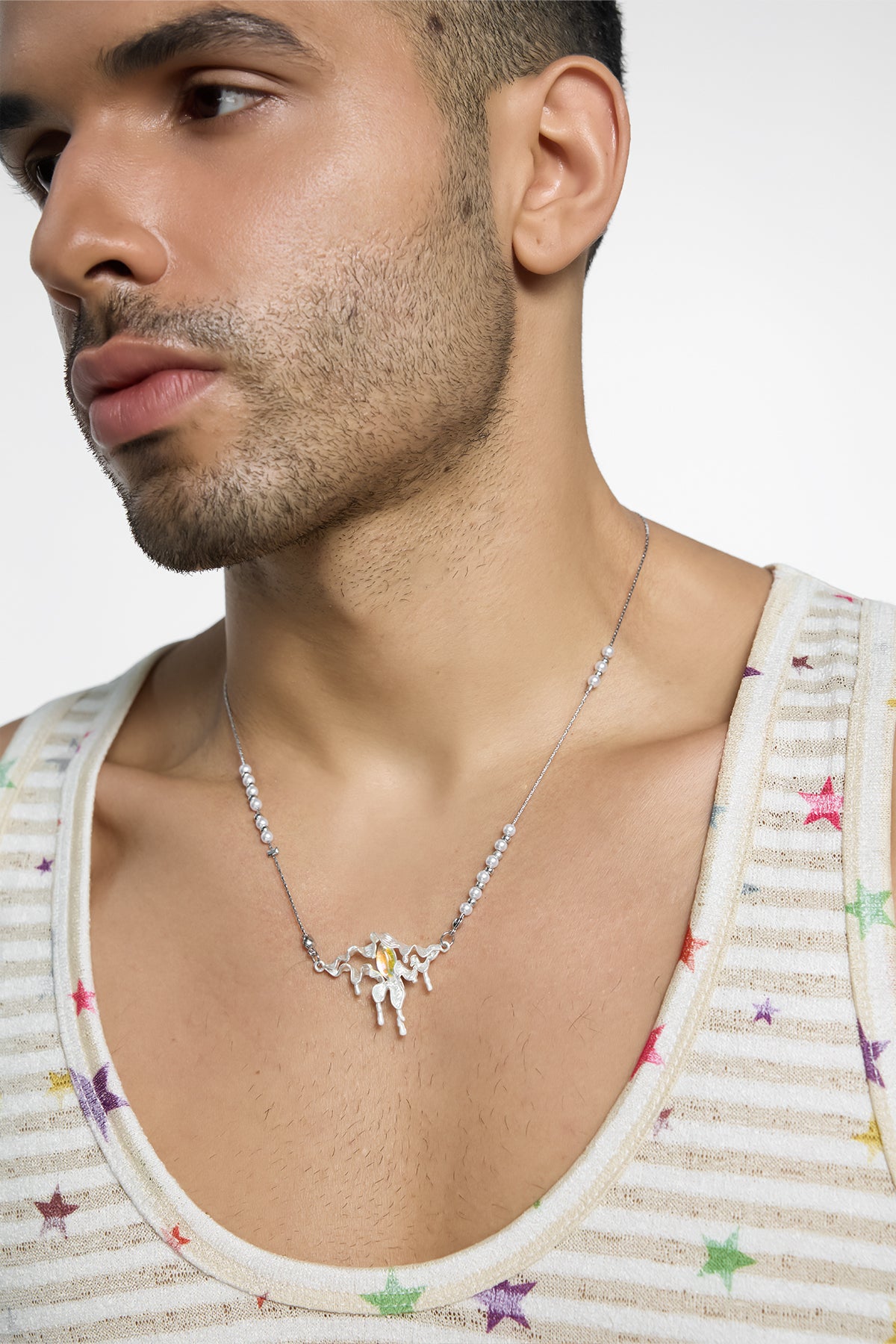Galvanic Drop Pearl Necklace