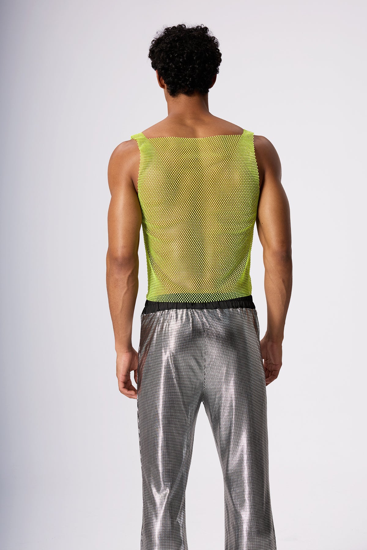 Gem Glow Rhinestone Mesh Top