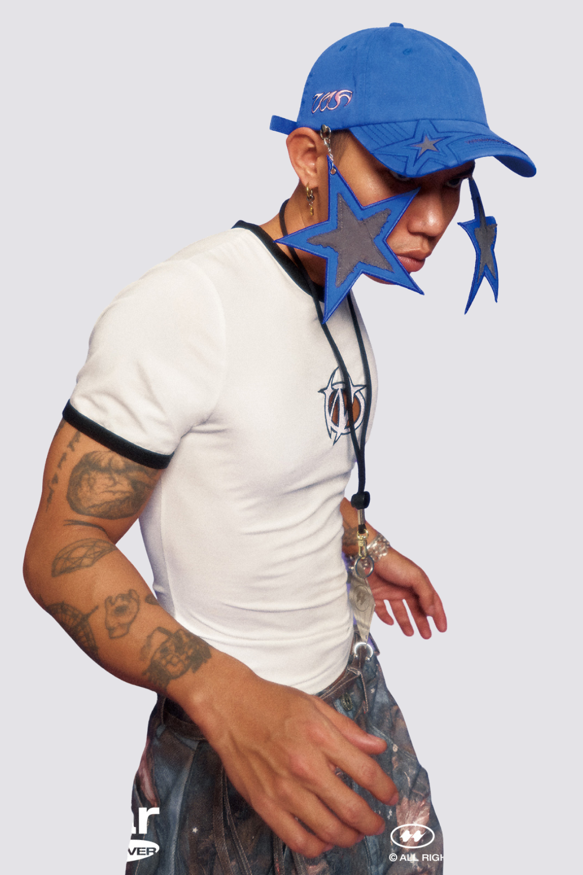 Gem Spark Cutout Top White