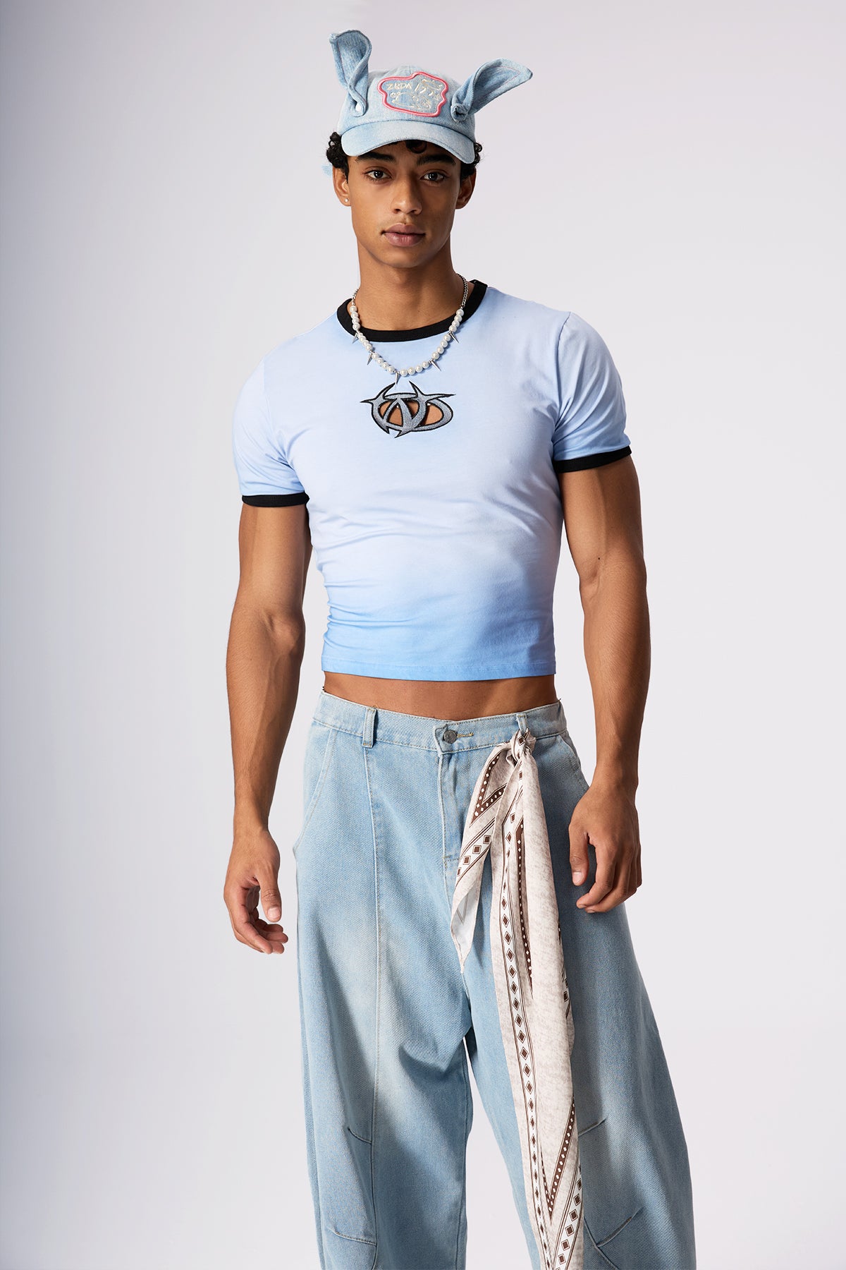 Gem Spark Cutout Top Blue
