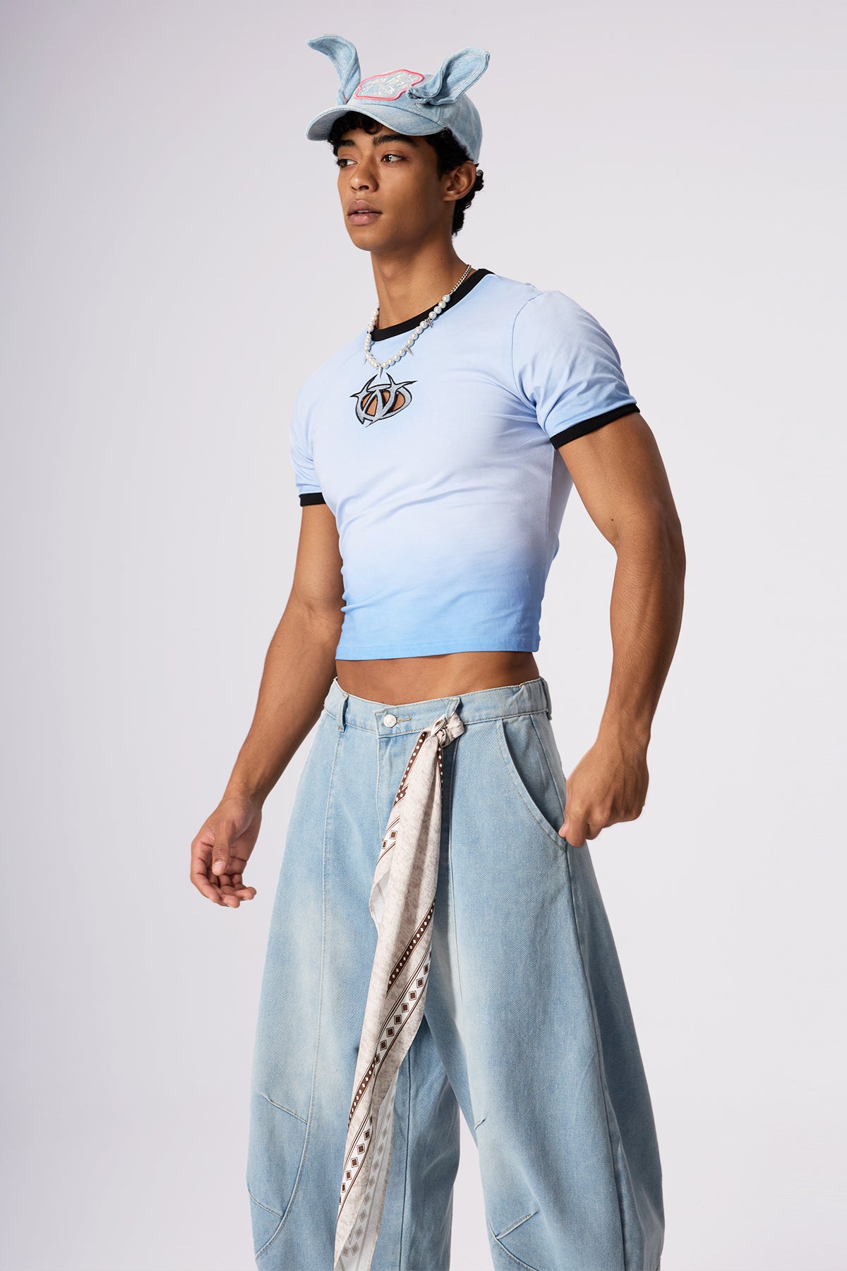 Gem Spark Cutout Top Blue