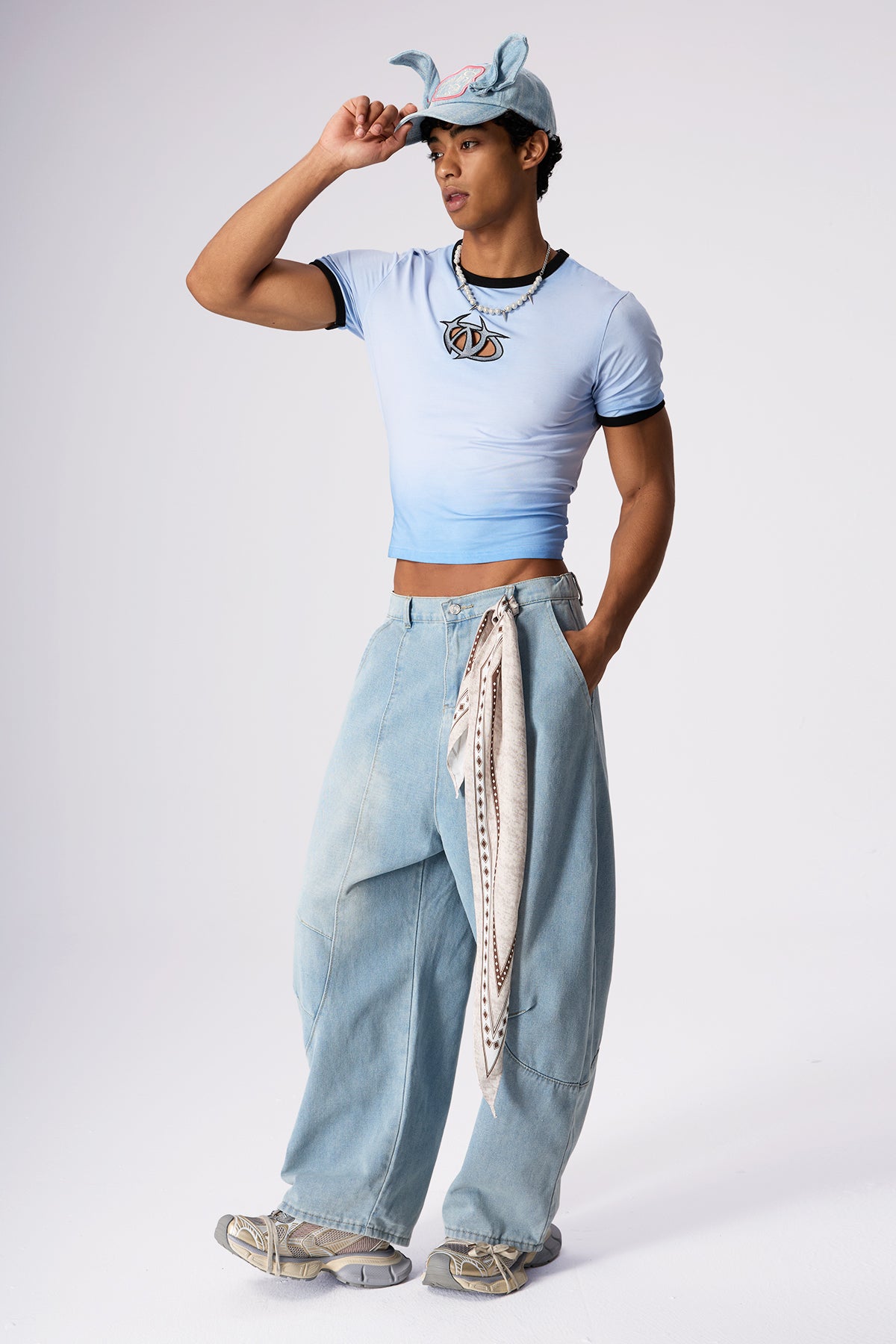 Gem Spark Cutout Top Blue