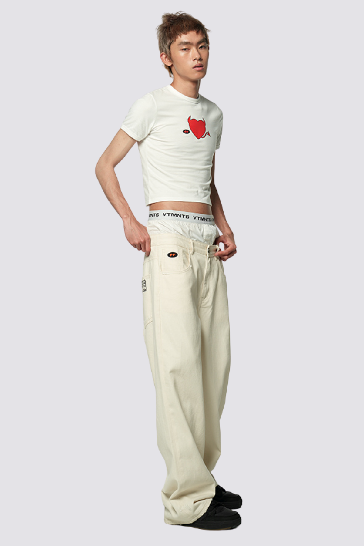 Gentle Fold Devil Love Print Top