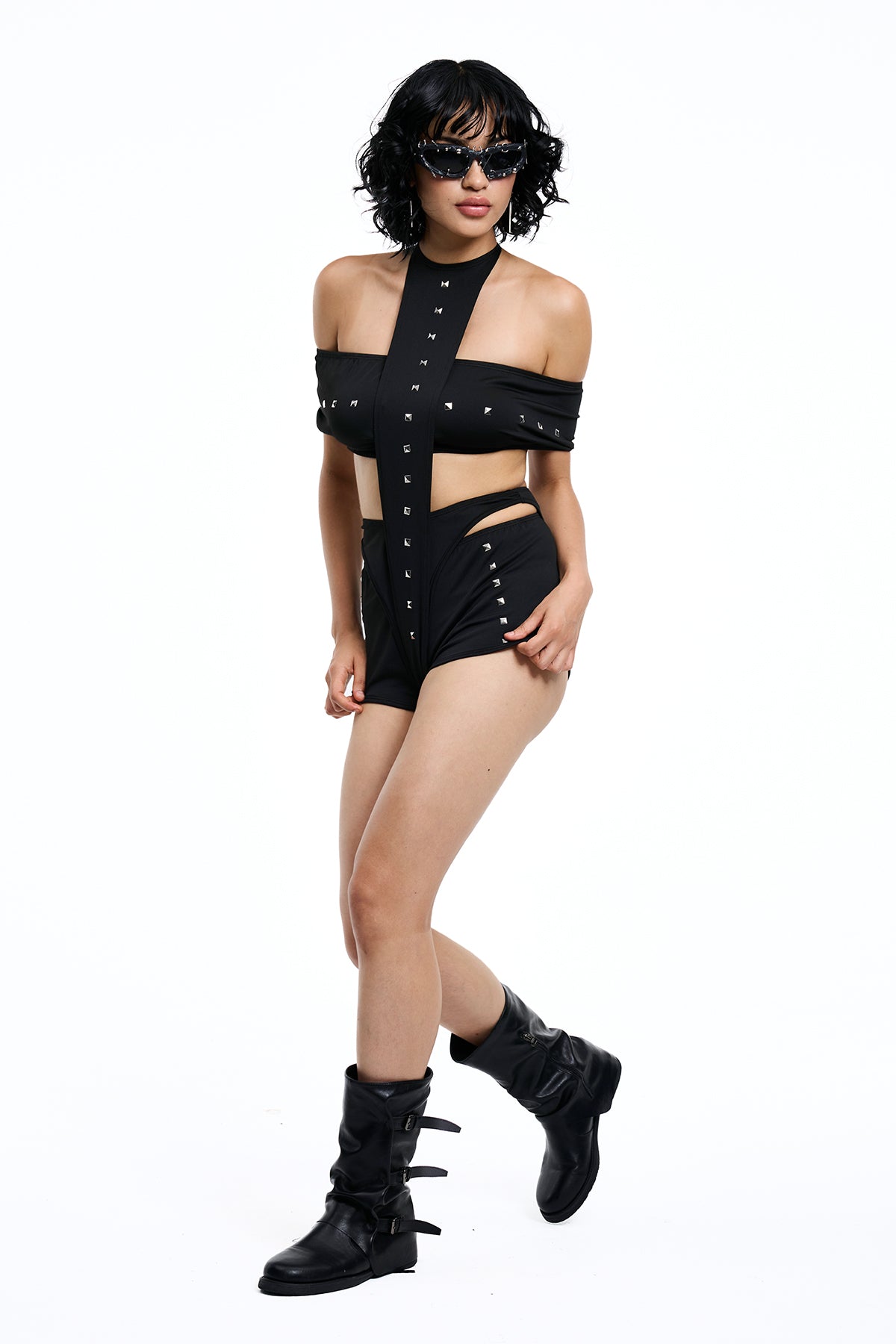 Ghost Motion Halter Neck Pants Set