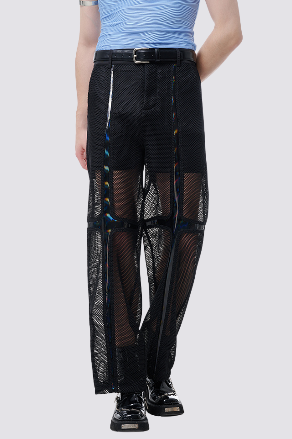 Ghost Shape Paneled Straight Pants