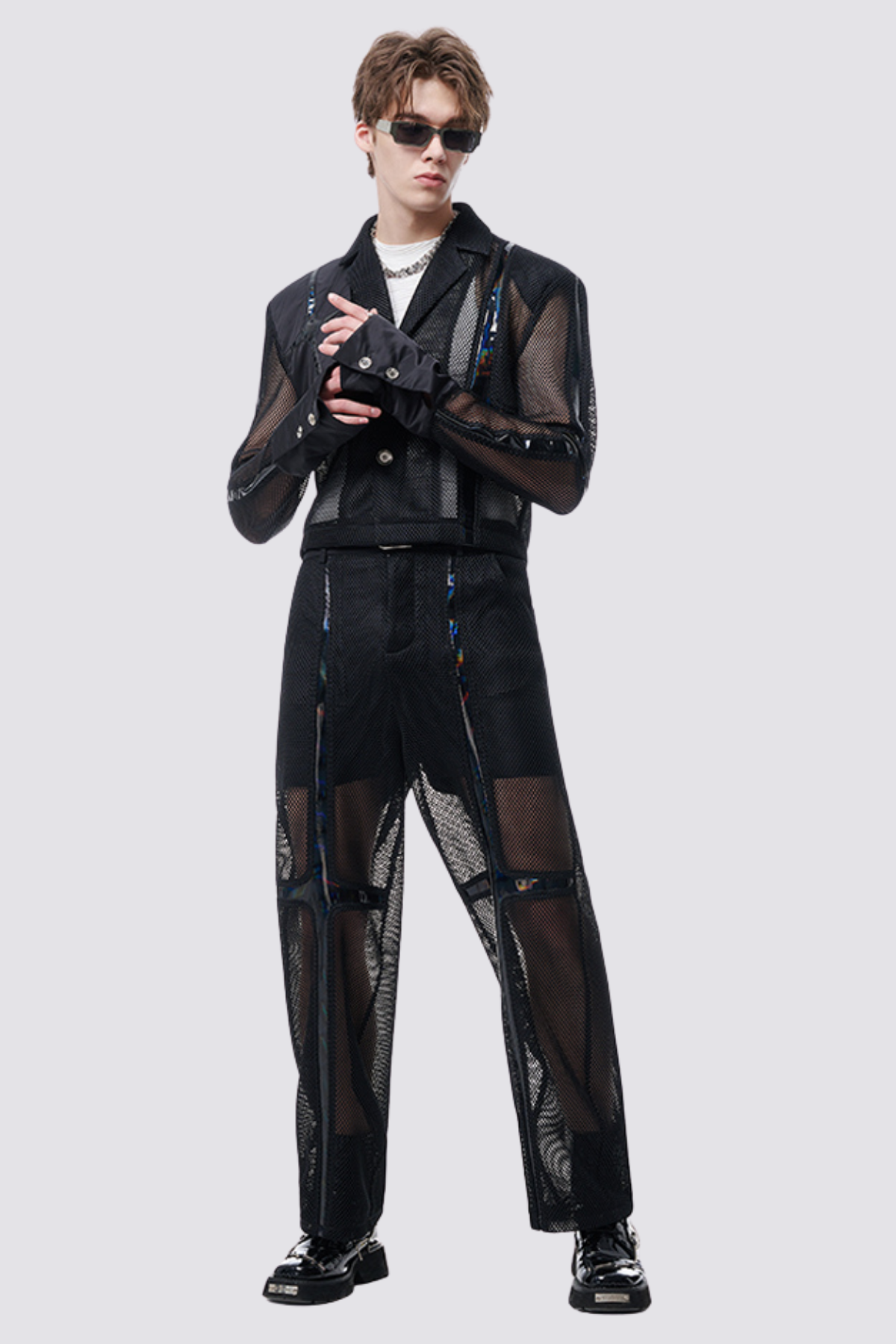 Ghost Shape Paneled Straight Pants
