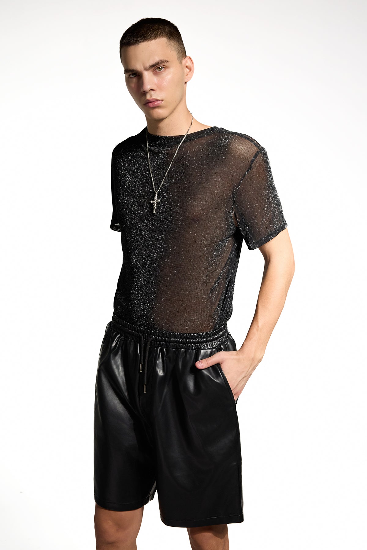 Ghost Skin Short Sleeve Mesh Top