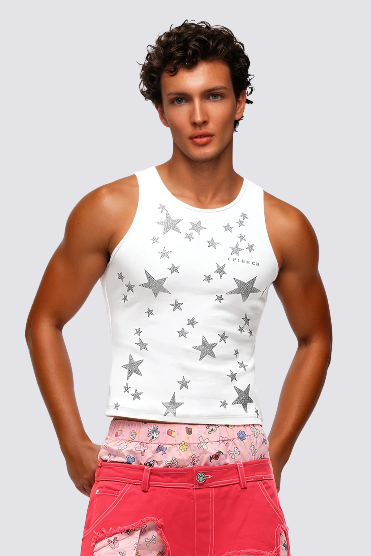 Glimmer Shine Star Diamond Sleeveless Top