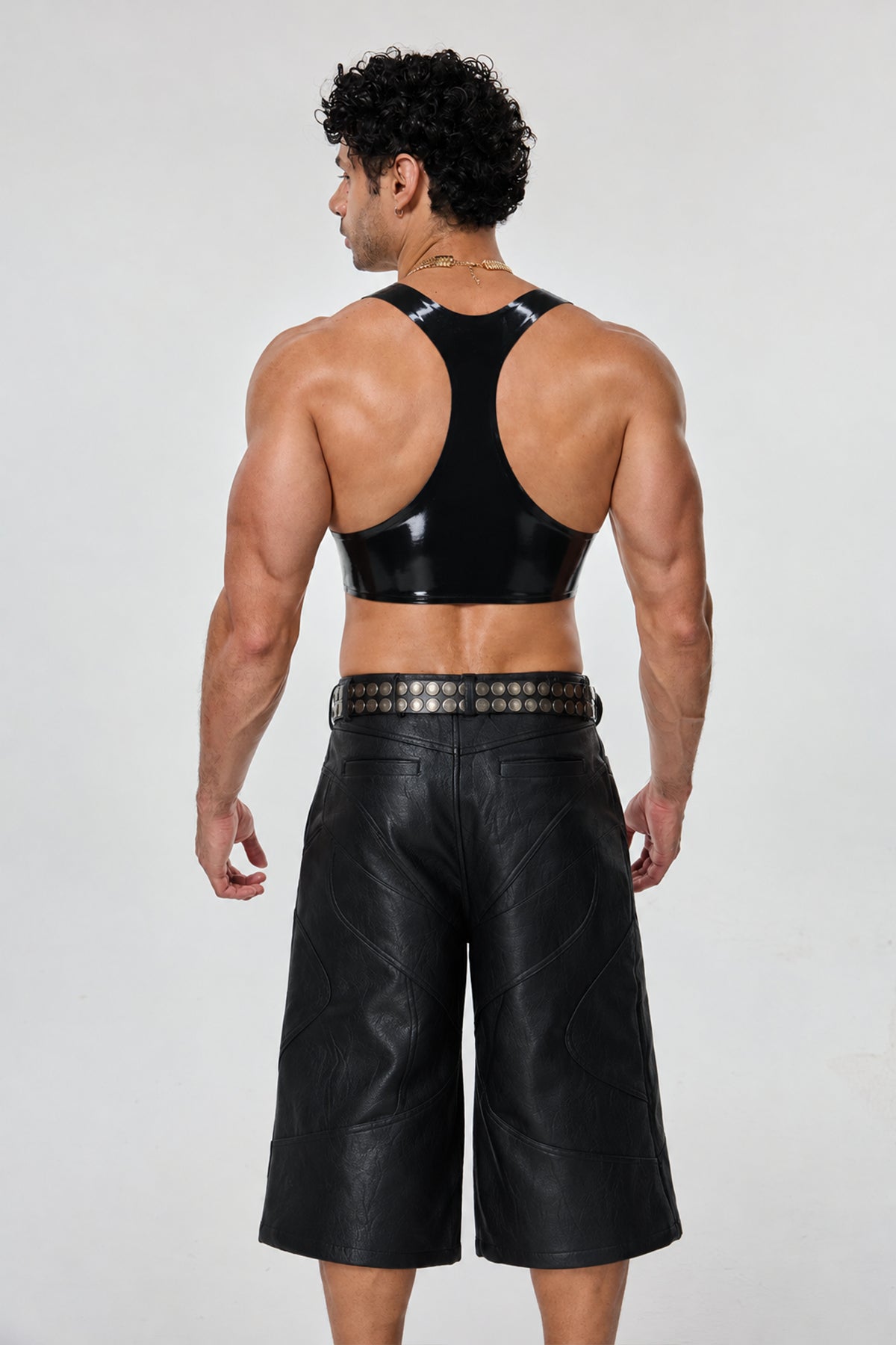 Glitch Pelt Zipper Tank Top