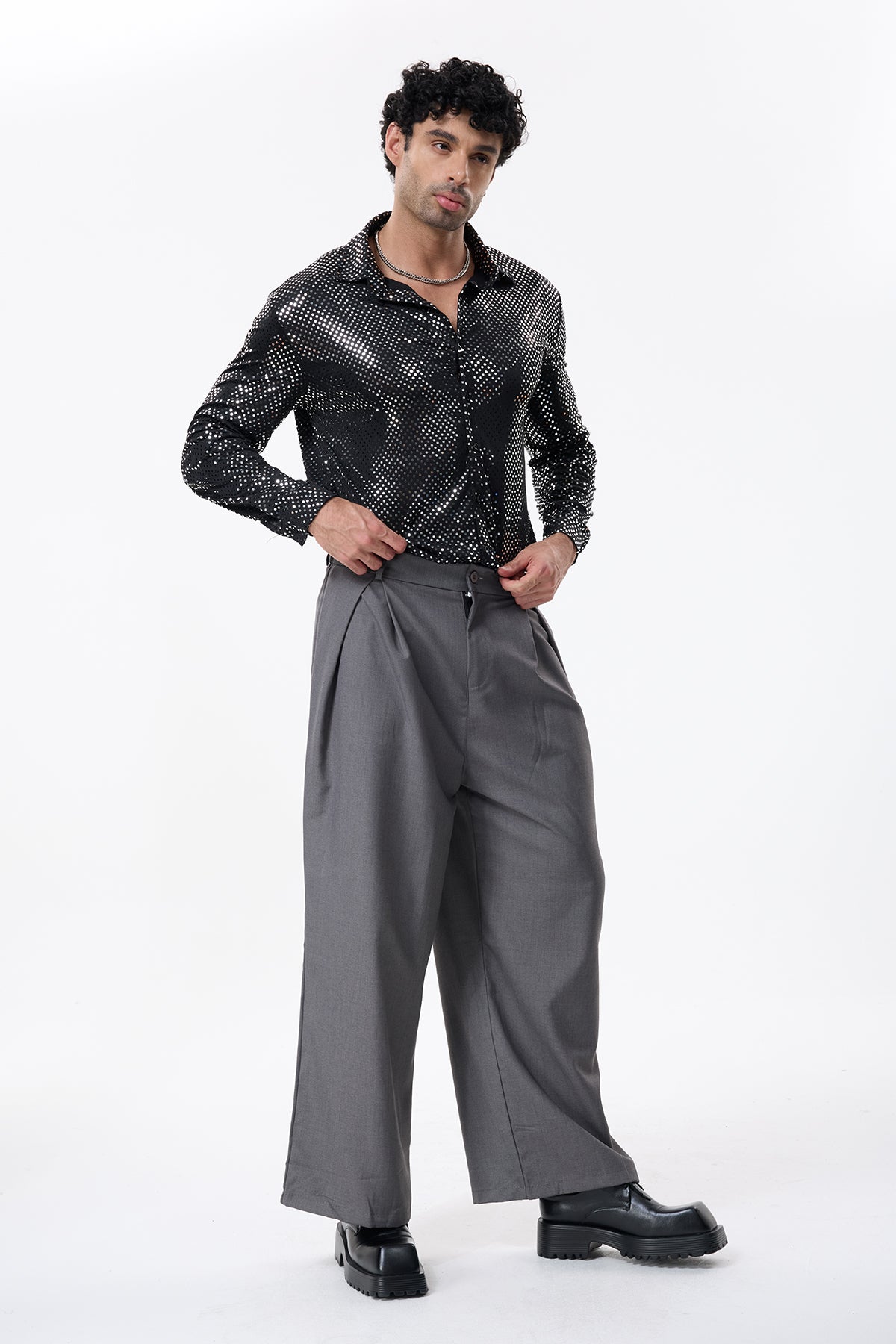 Glitter Star Long Sleeve Sequin Shirt