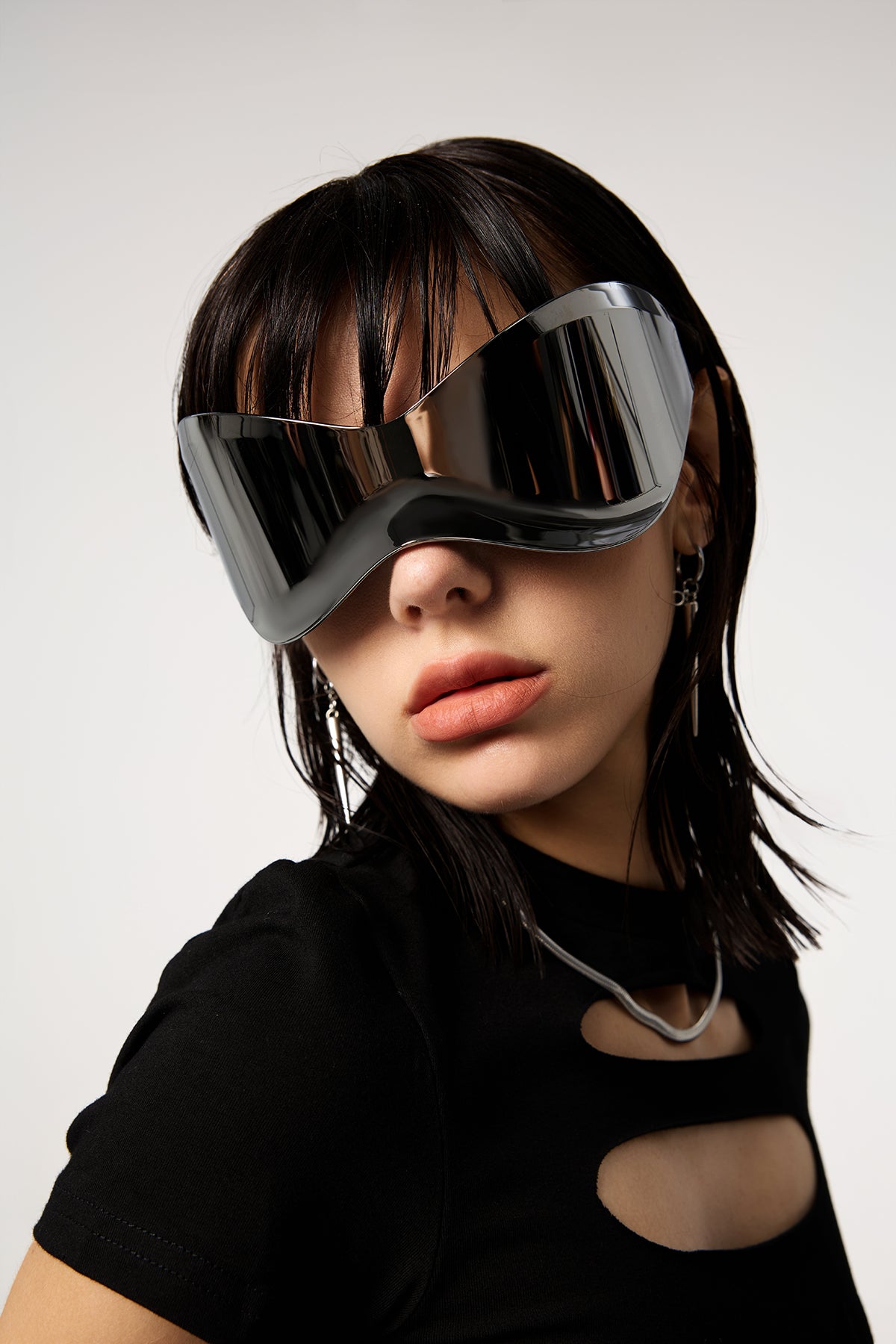 one piece goggles Gloom Visor One Piece Punk Y2K Sunglasses – RYVKstudio