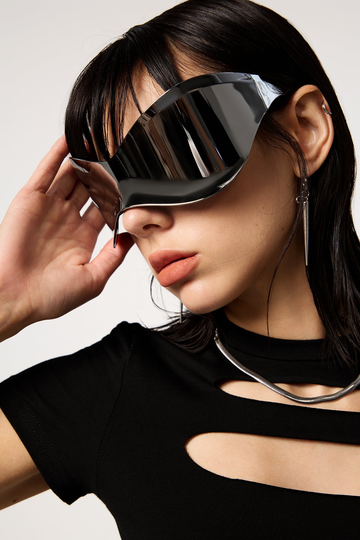 Gloom Visor One Piece Punk Y2K Sunglasses