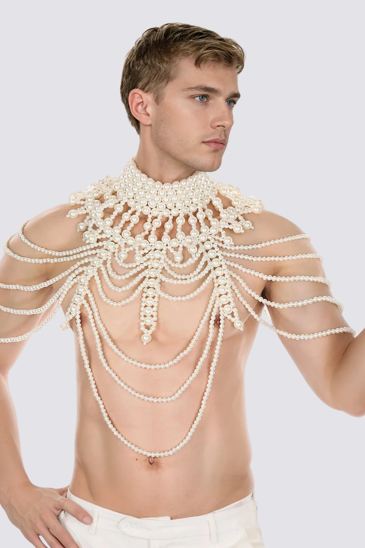 Glow Merge Pearl Vest White