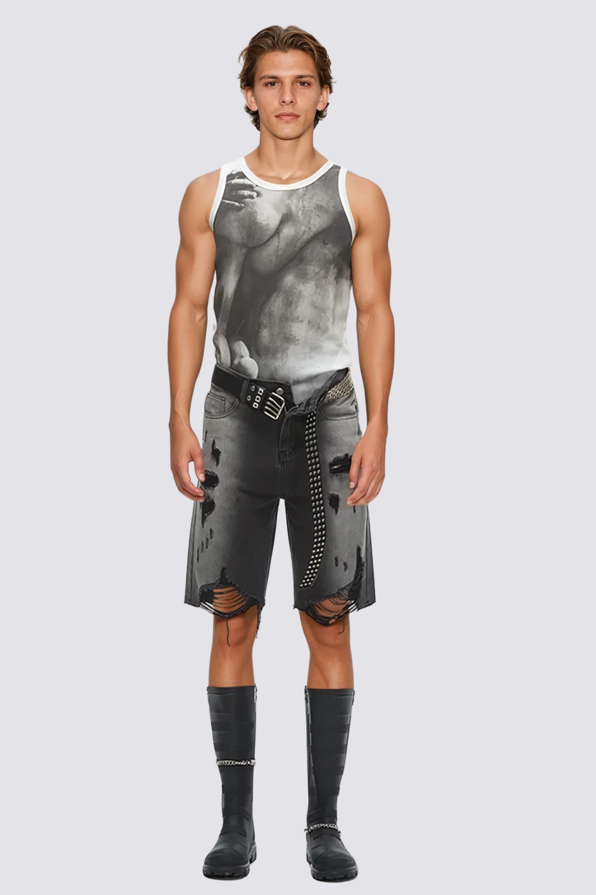 Grace Tone Y2K Print Sleeveless Top