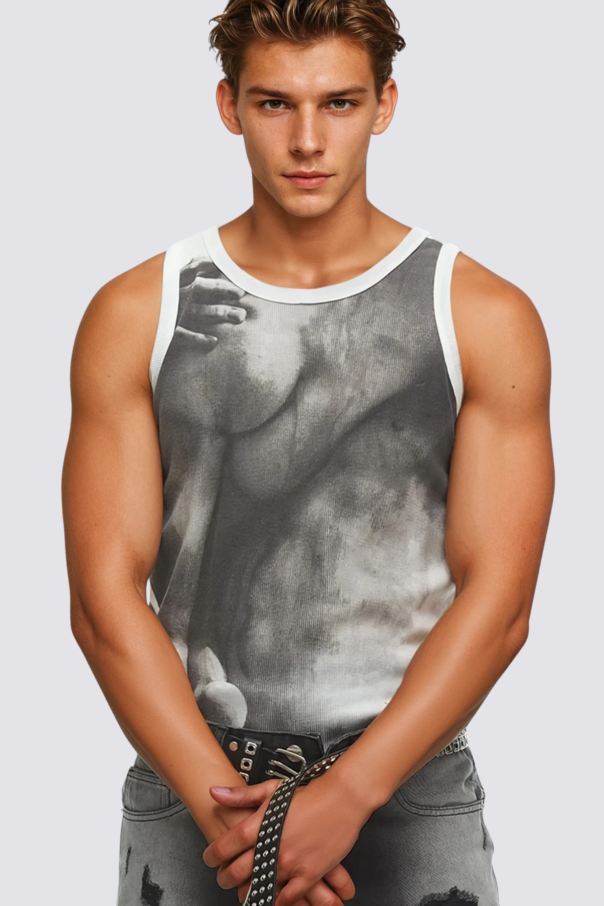 Grace Tone Y2K Print Sleeveless Top