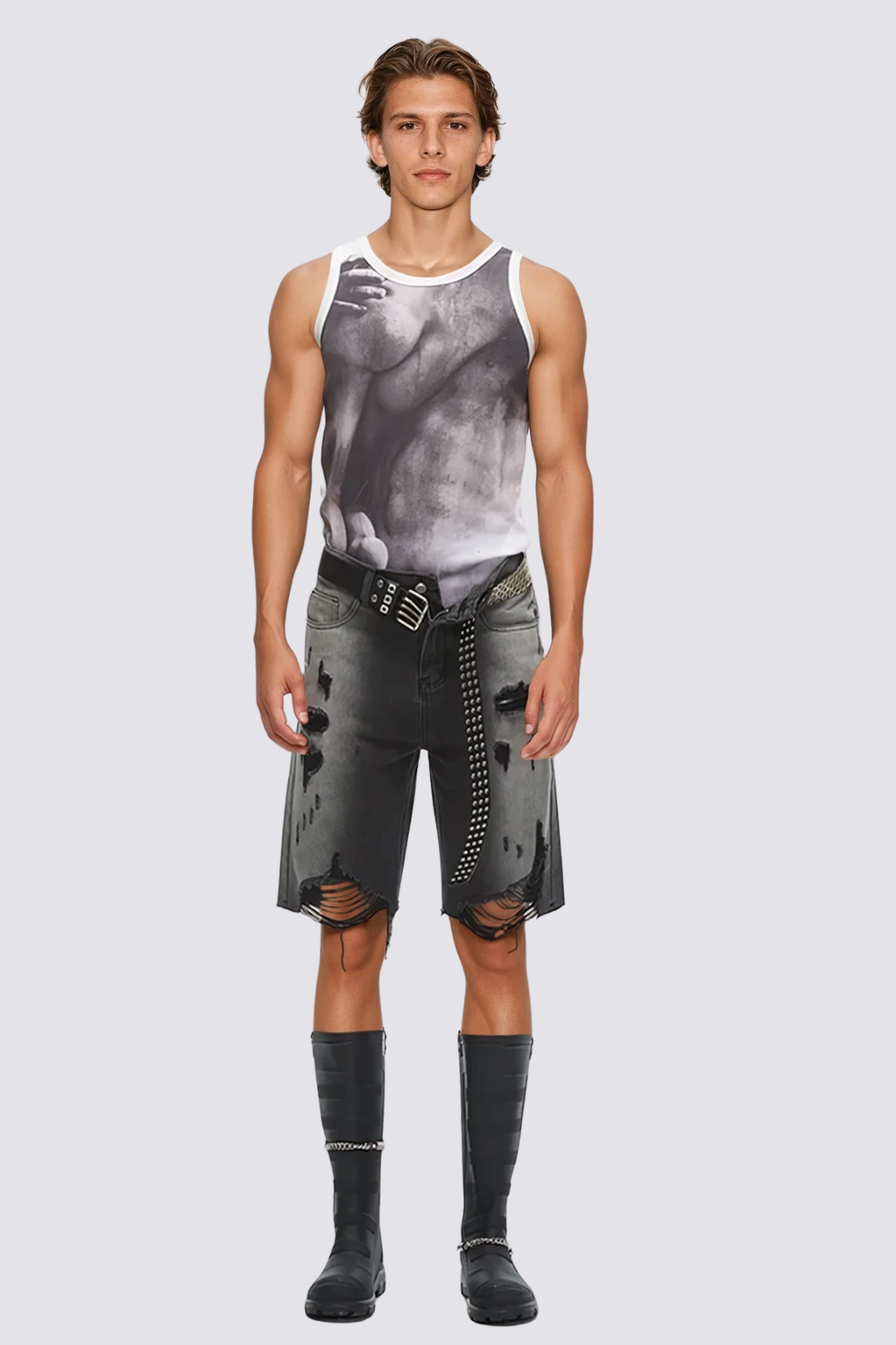 Grace Tone Y2K Print Sleeveless Top