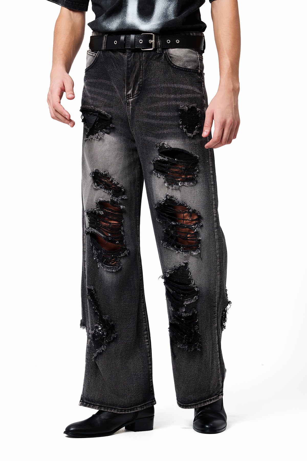 Gravel Soul Straight Ripped Pants