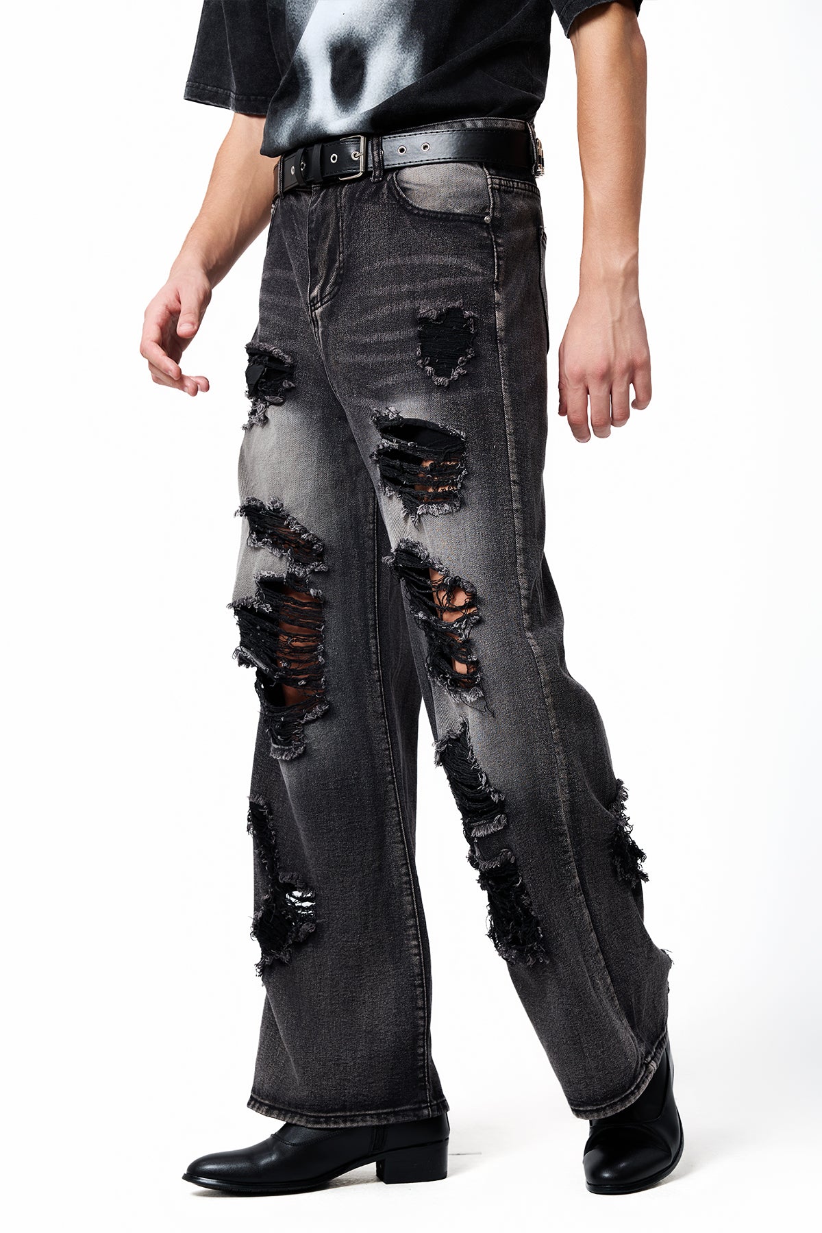 Gravel Soul Straight Ripped Pants