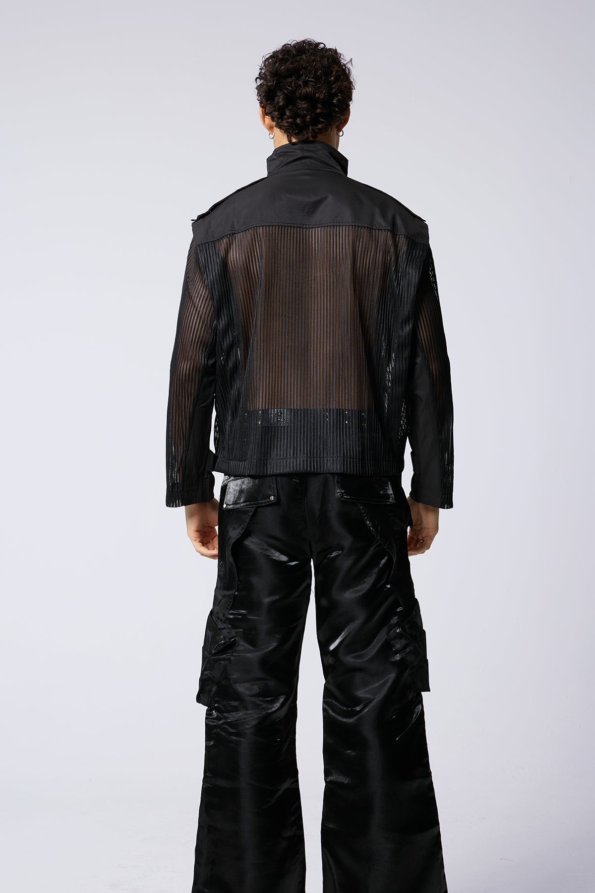 Grid Calm Splicing Jacket