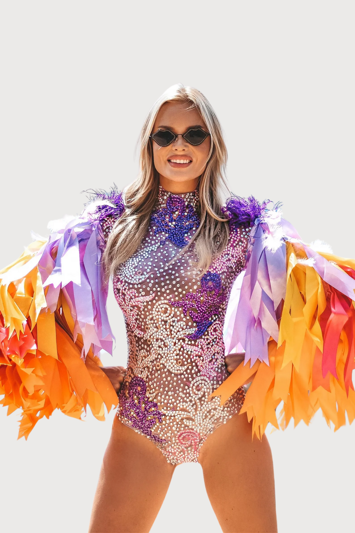 Grip Line Rhinestone Bodysuit