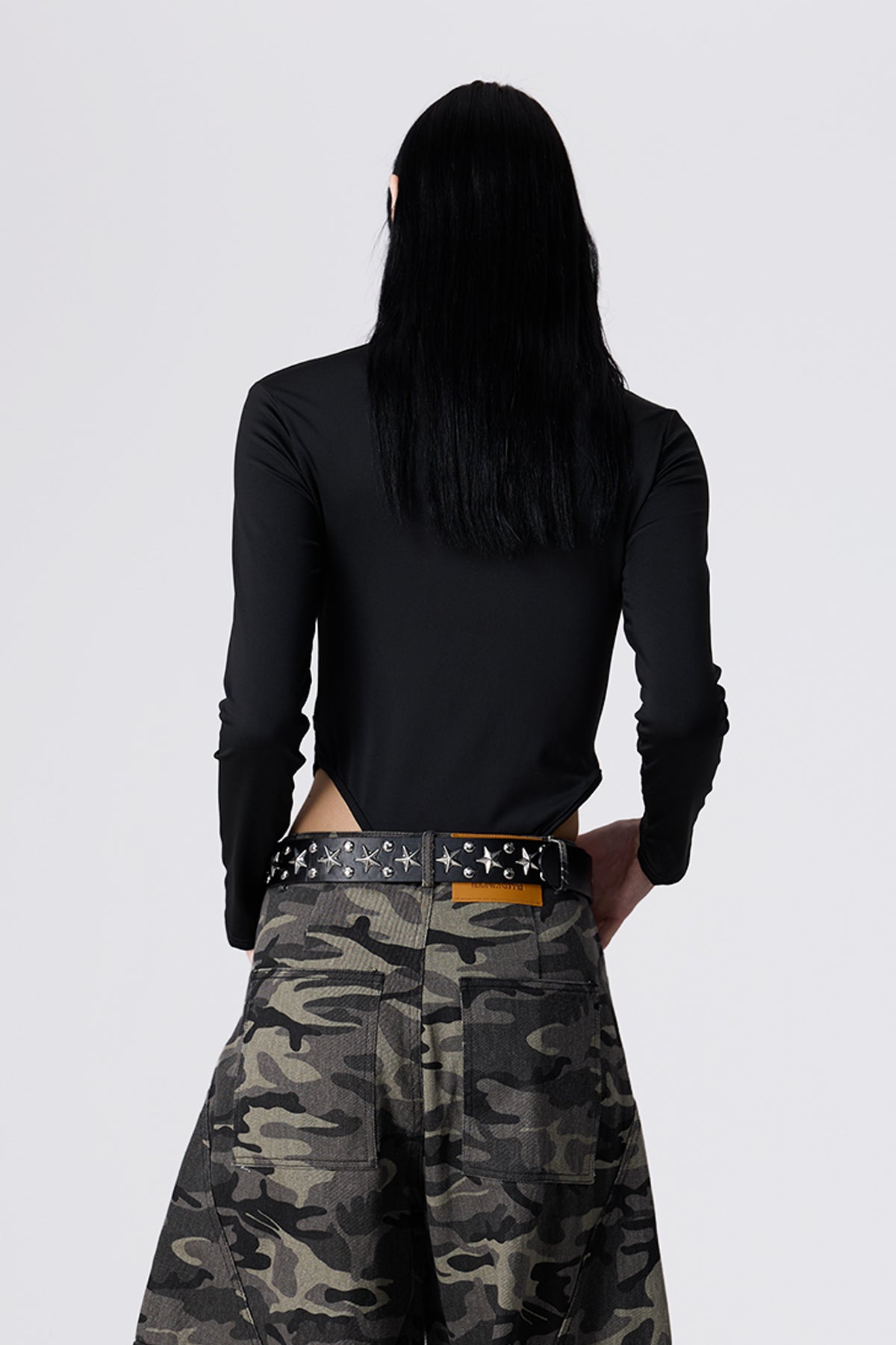 Mono Hue Print Mesh Top