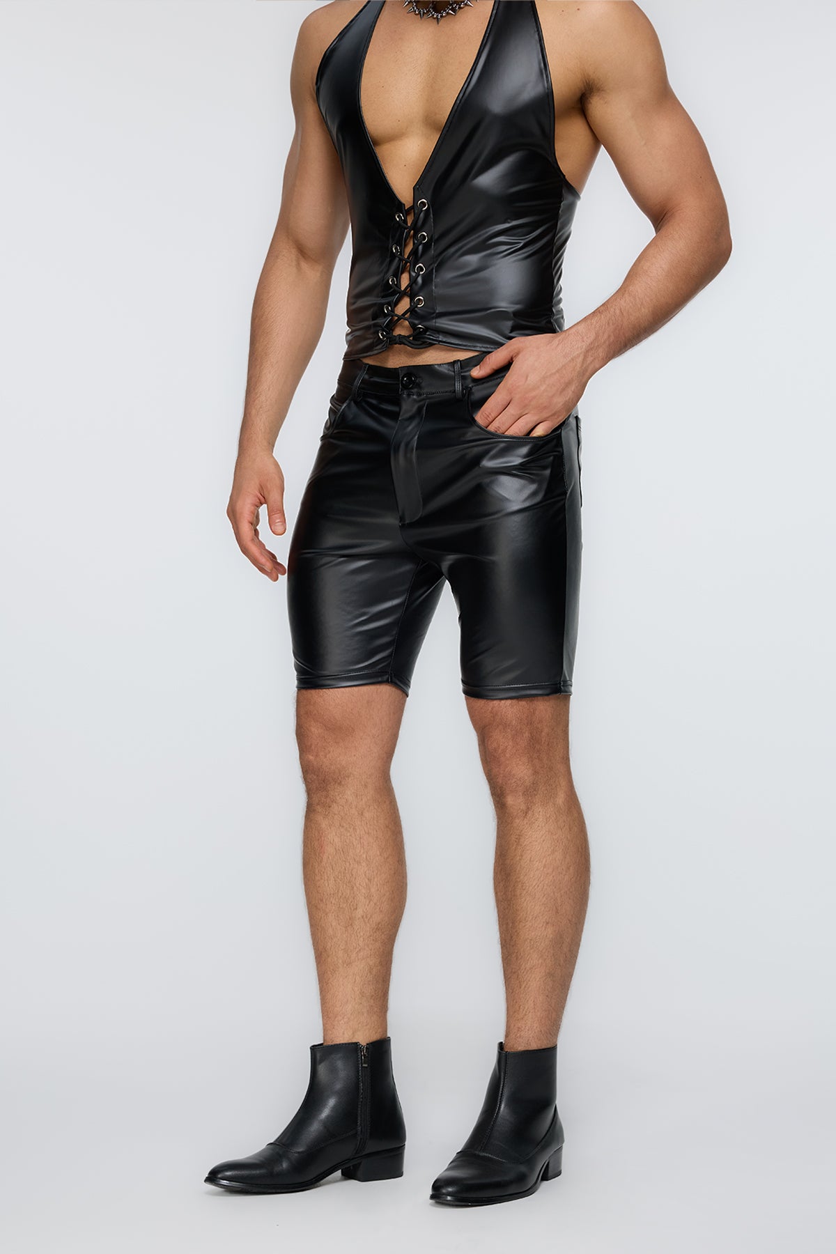 Hard Grip Leather Shorts