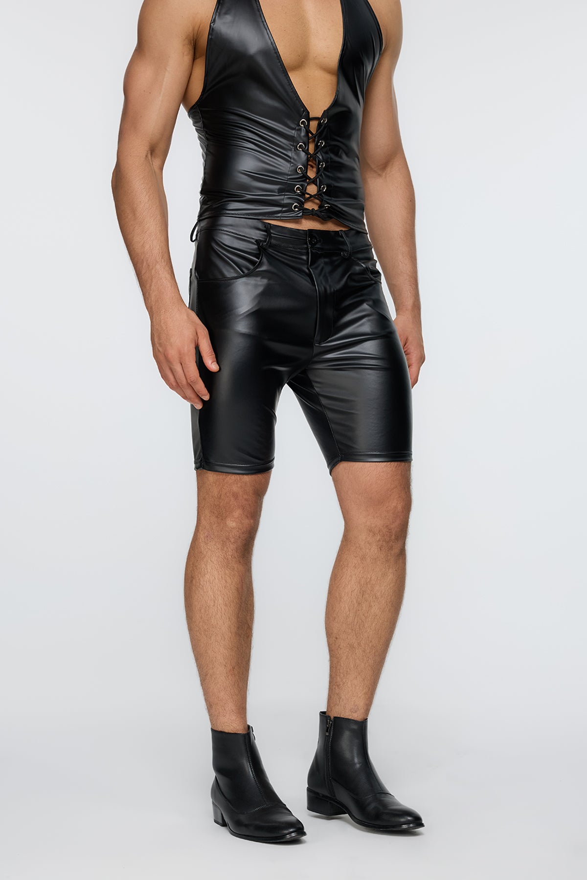 Hard Grip Leather Shorts