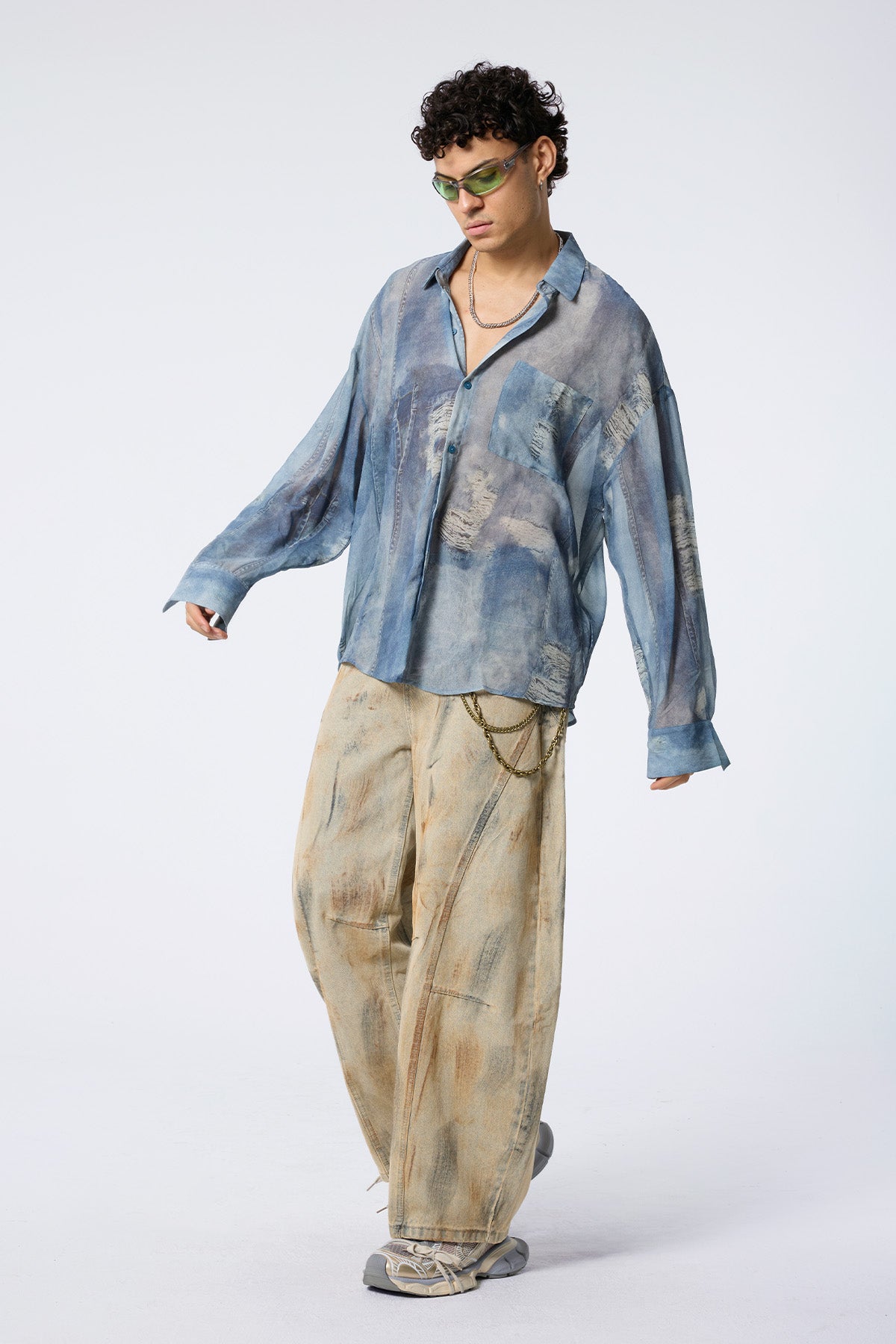 Hard Tint Denim Print Shirts