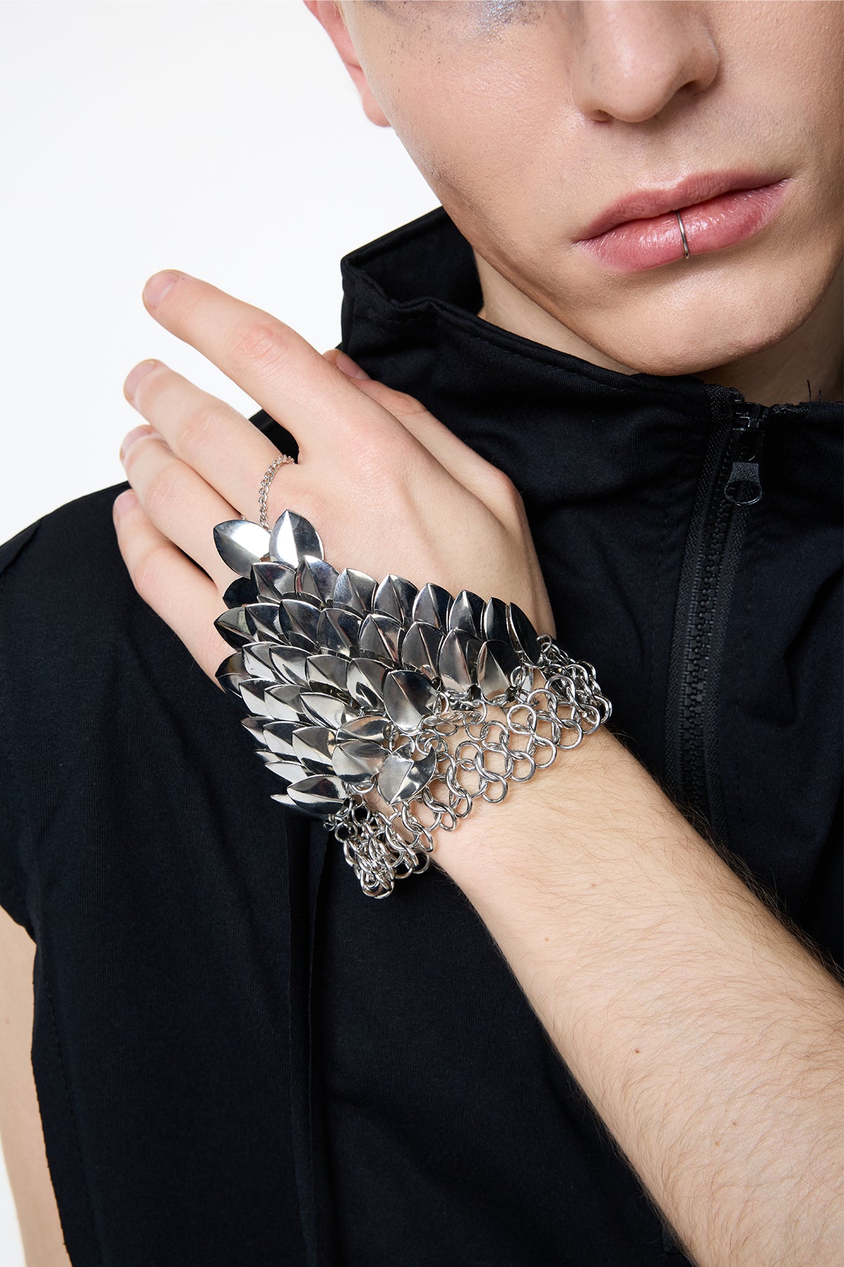 Hardened Surface Metal Scale Bracelet