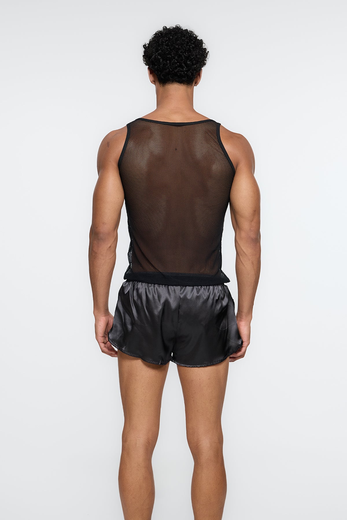 Hashed Surface Cutout Tank Top