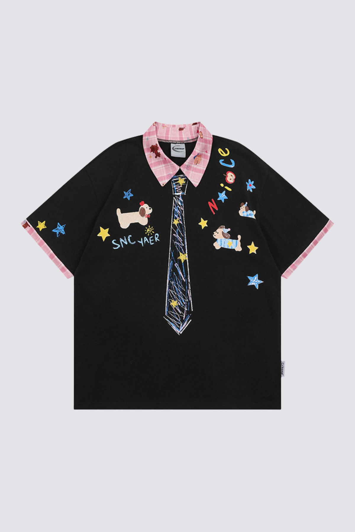 Hazy Mark Puppy Print Top