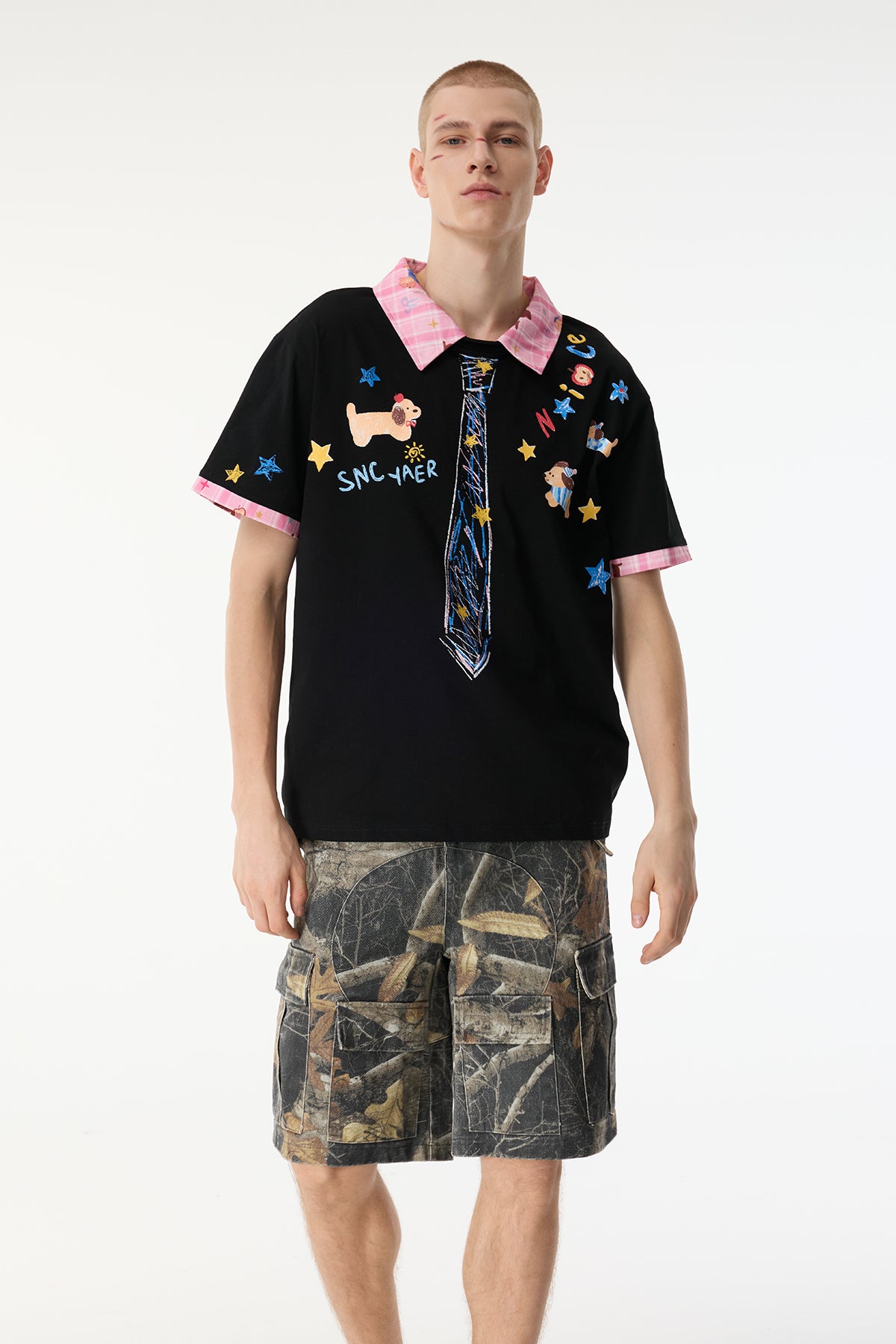 Hazy Mark Puppy Print Top