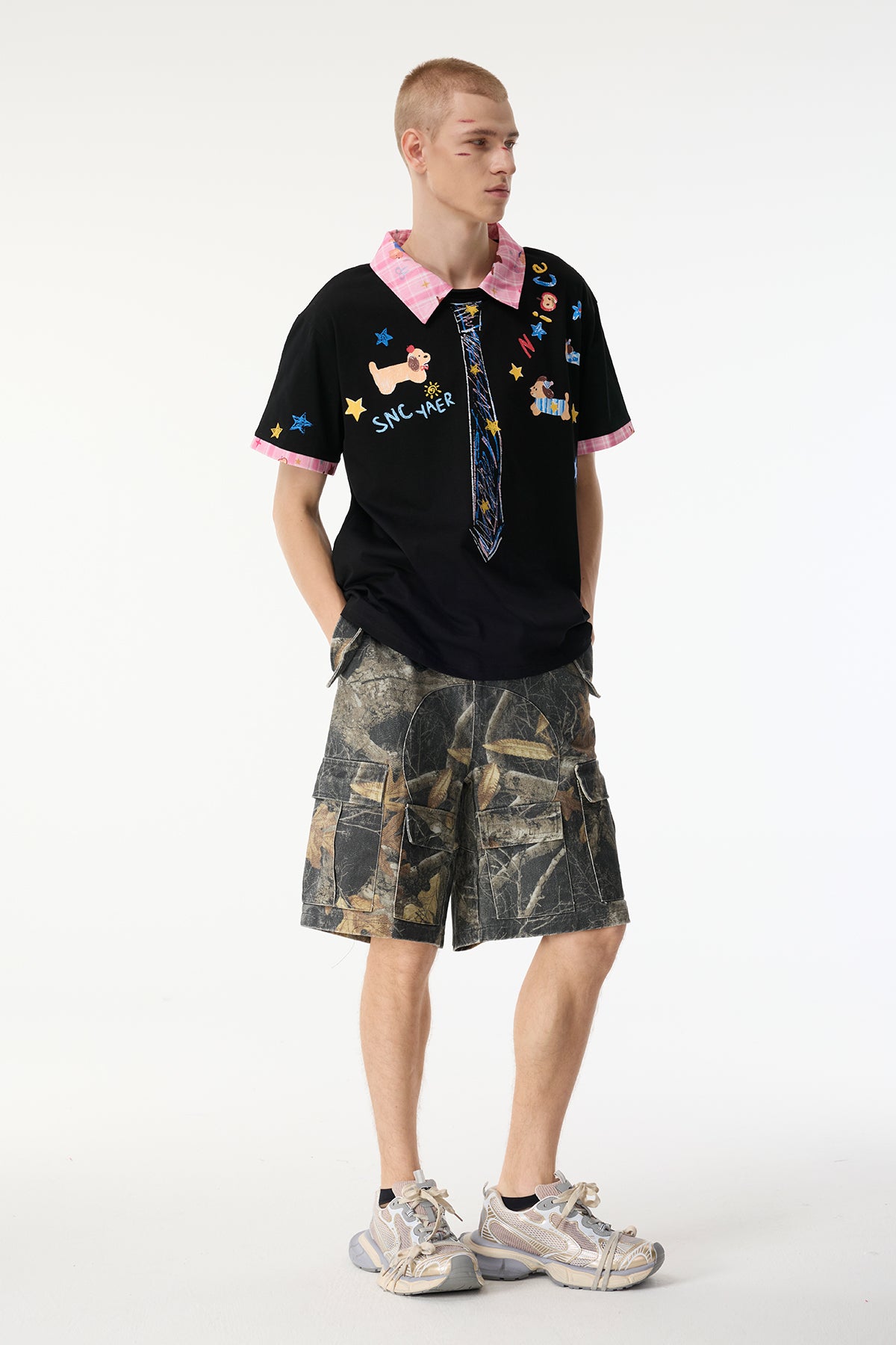 Hazy Mark Puppy Print Top