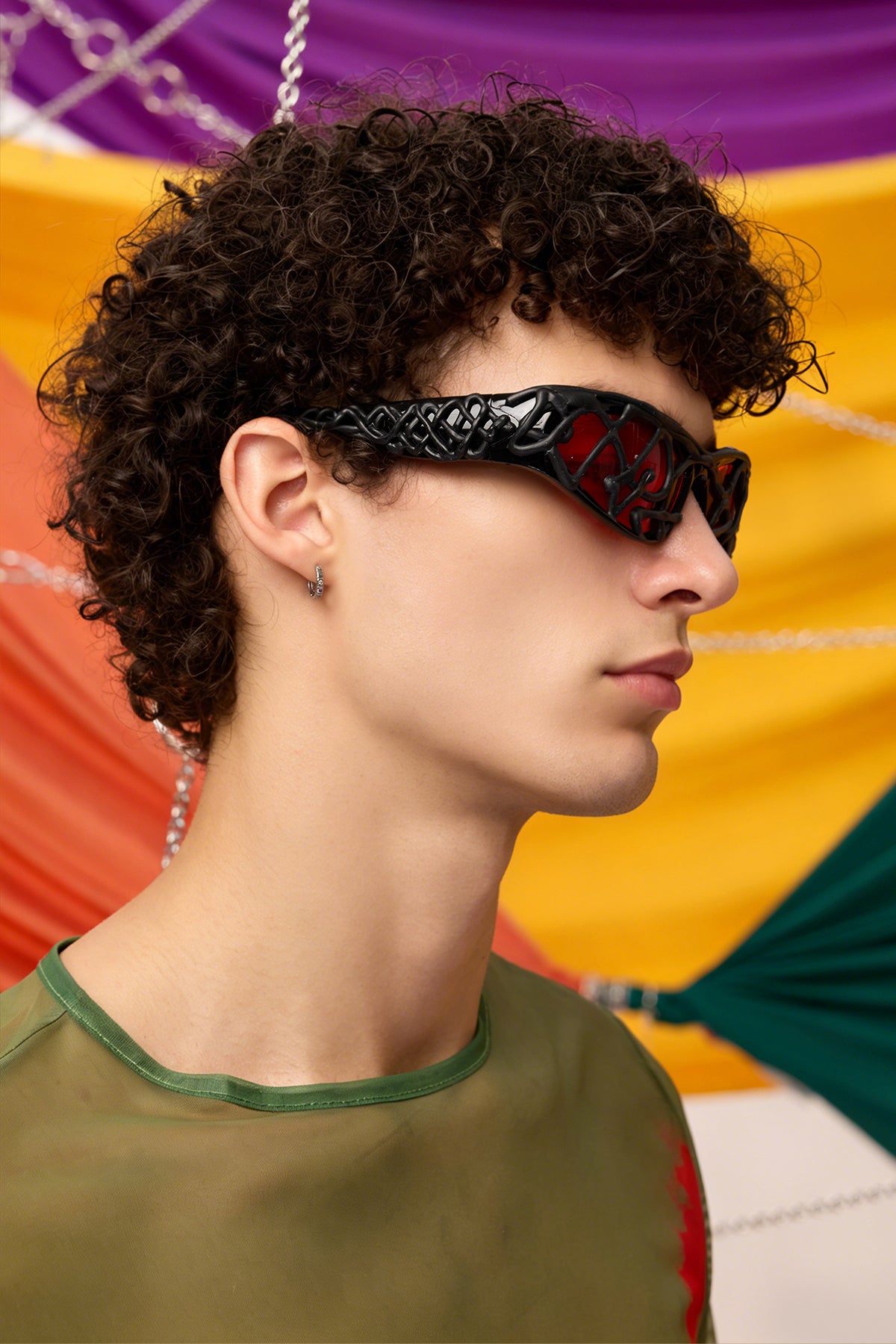Heat Filter Glue Sunglasses Red