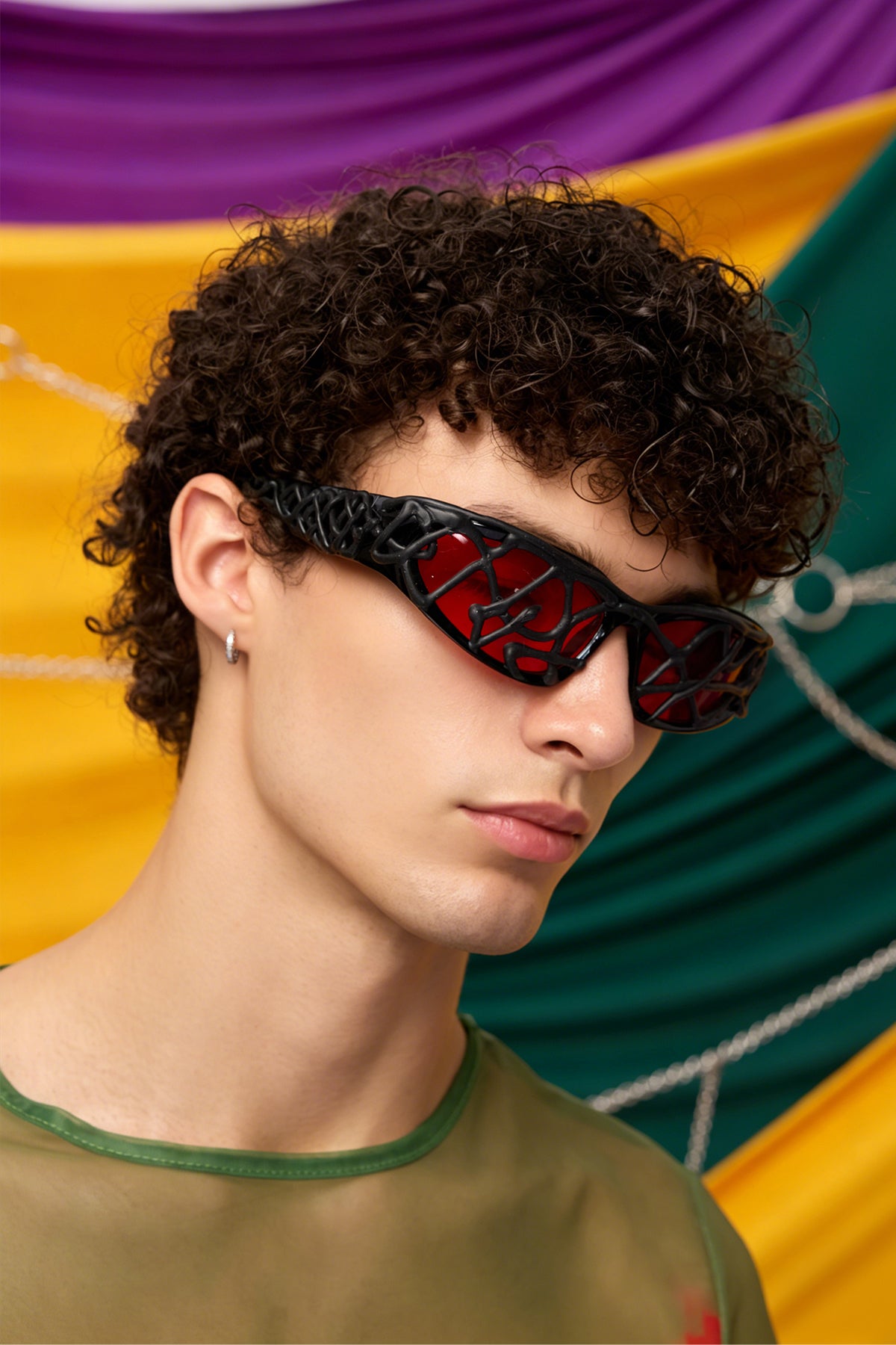 Heat Filter Glue Sunglasses Red
